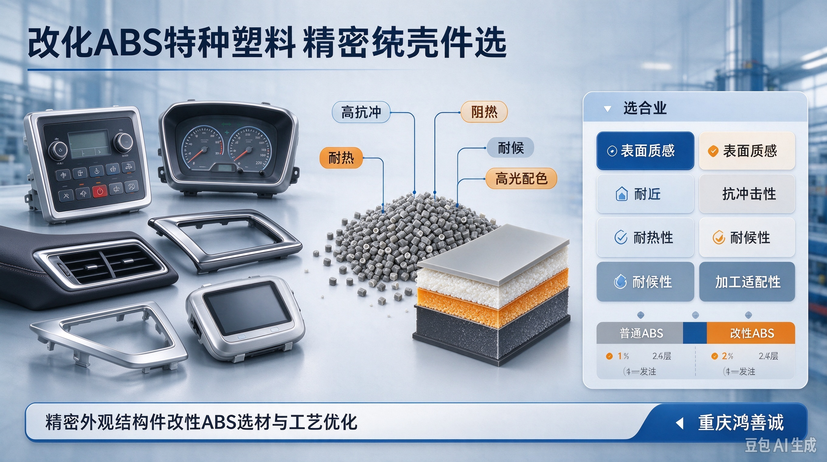改性ABS特种塑料在精密外壳件的选型要点