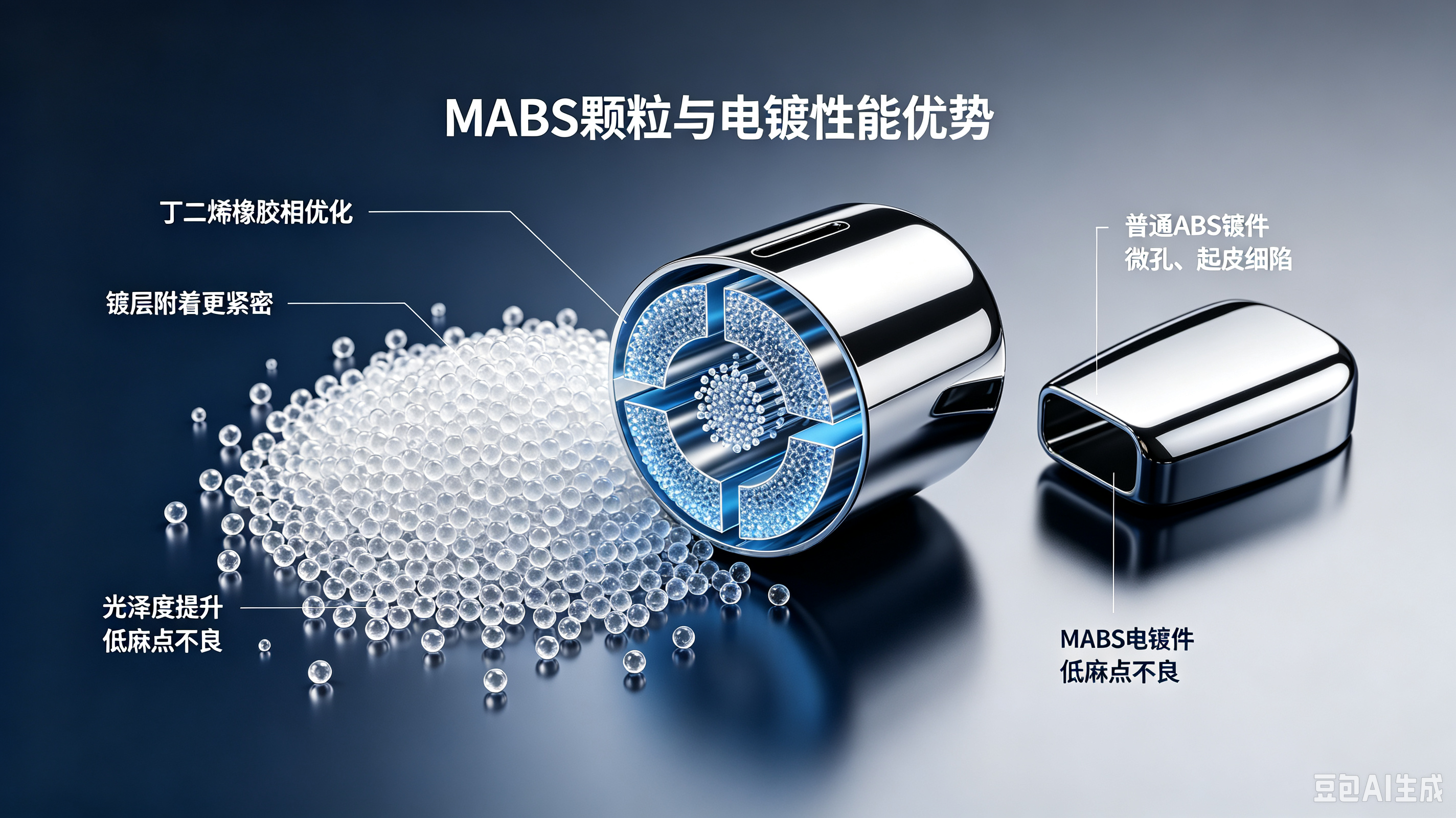 MABS颗粒高光泽电镀性能优势解读