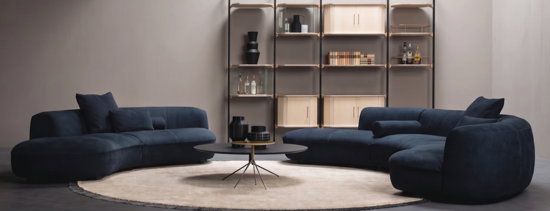 Modern Organic Curved Sectional Sofa
