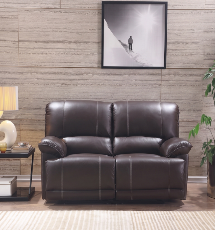 Luxury Dark Brown Leather Recliner Chair