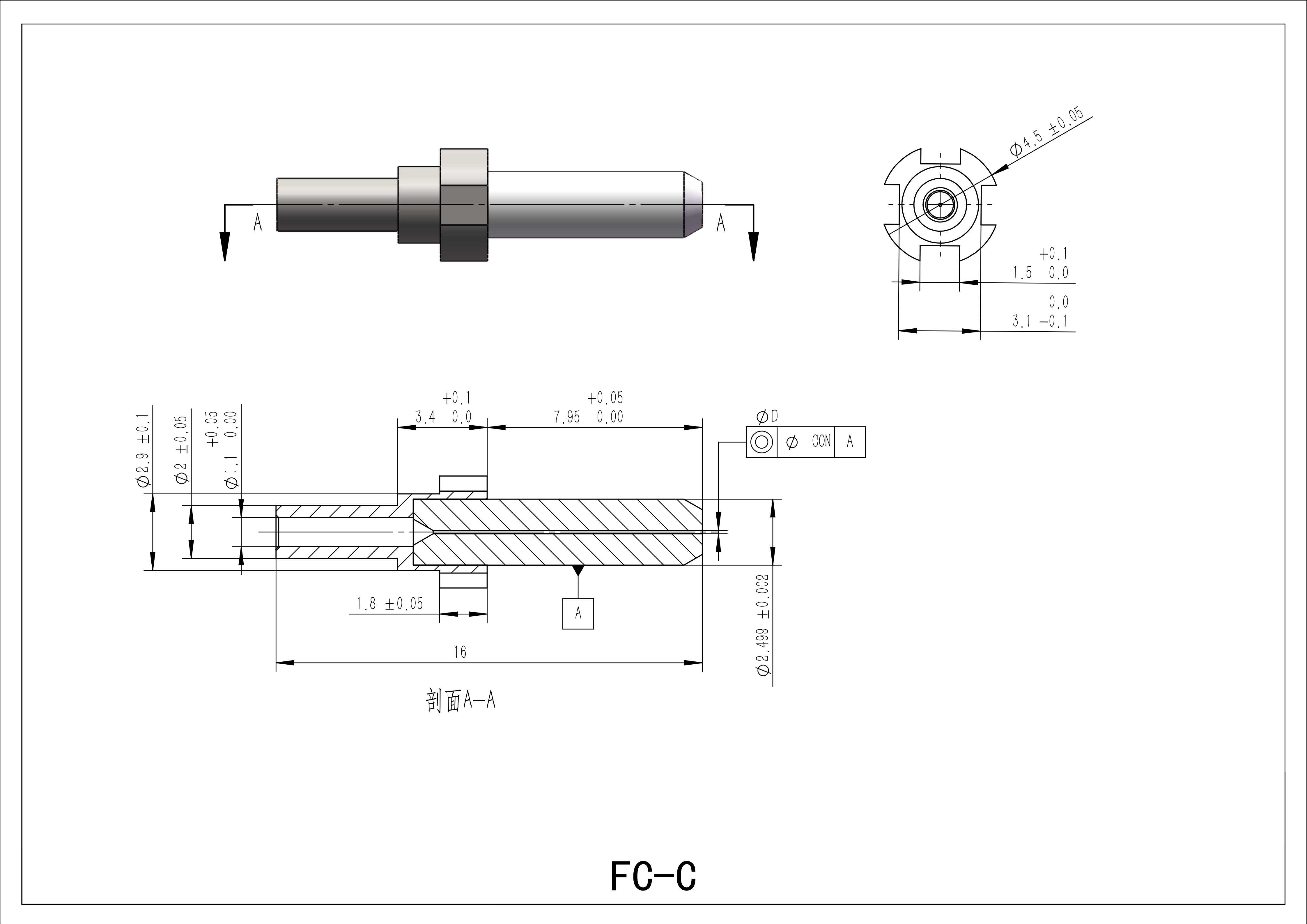 FC-C Ferrule Structure Diagram