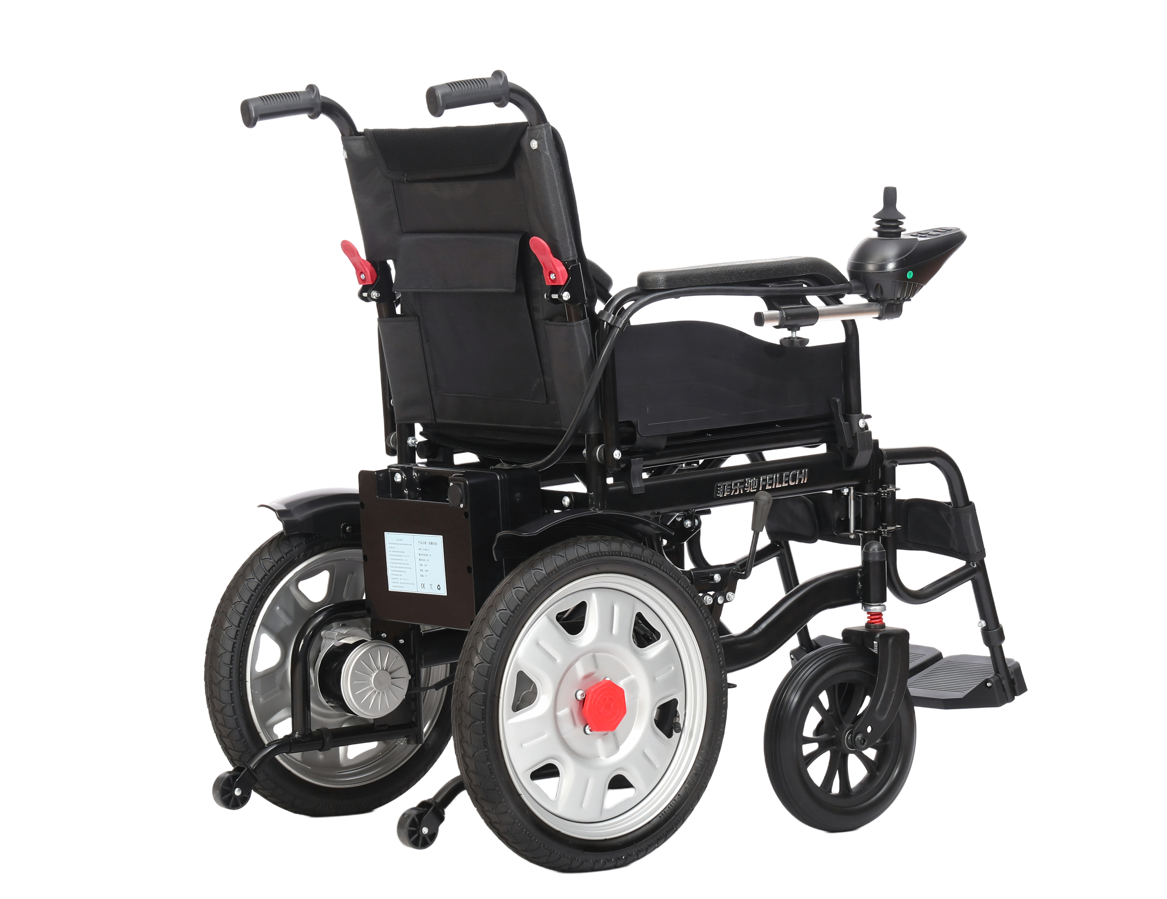 F310-16 Outdoor Wheelchair - Bright Black/Orange