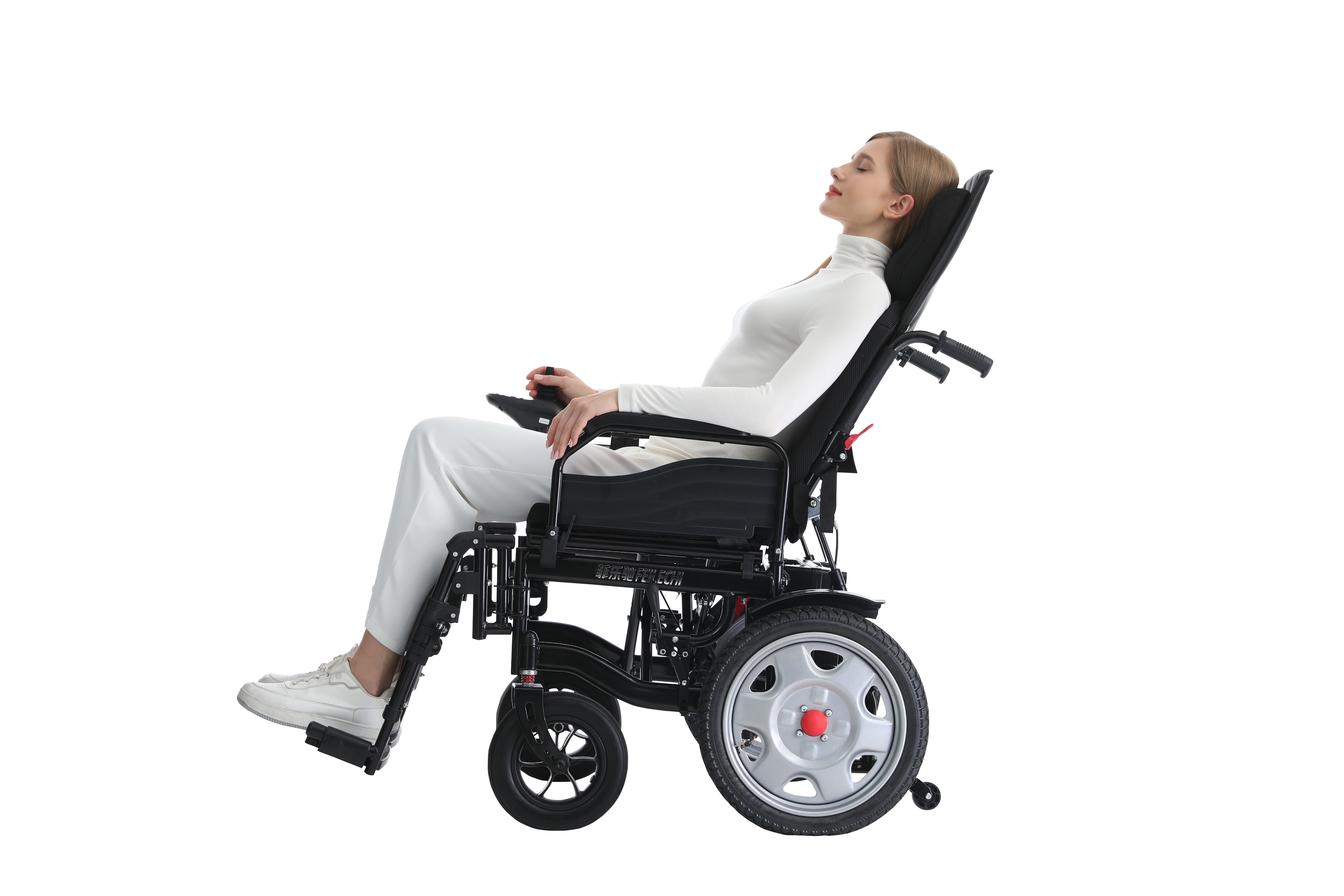 High-back Reclining Wheelchair F310s-16 Orange/Bright Black