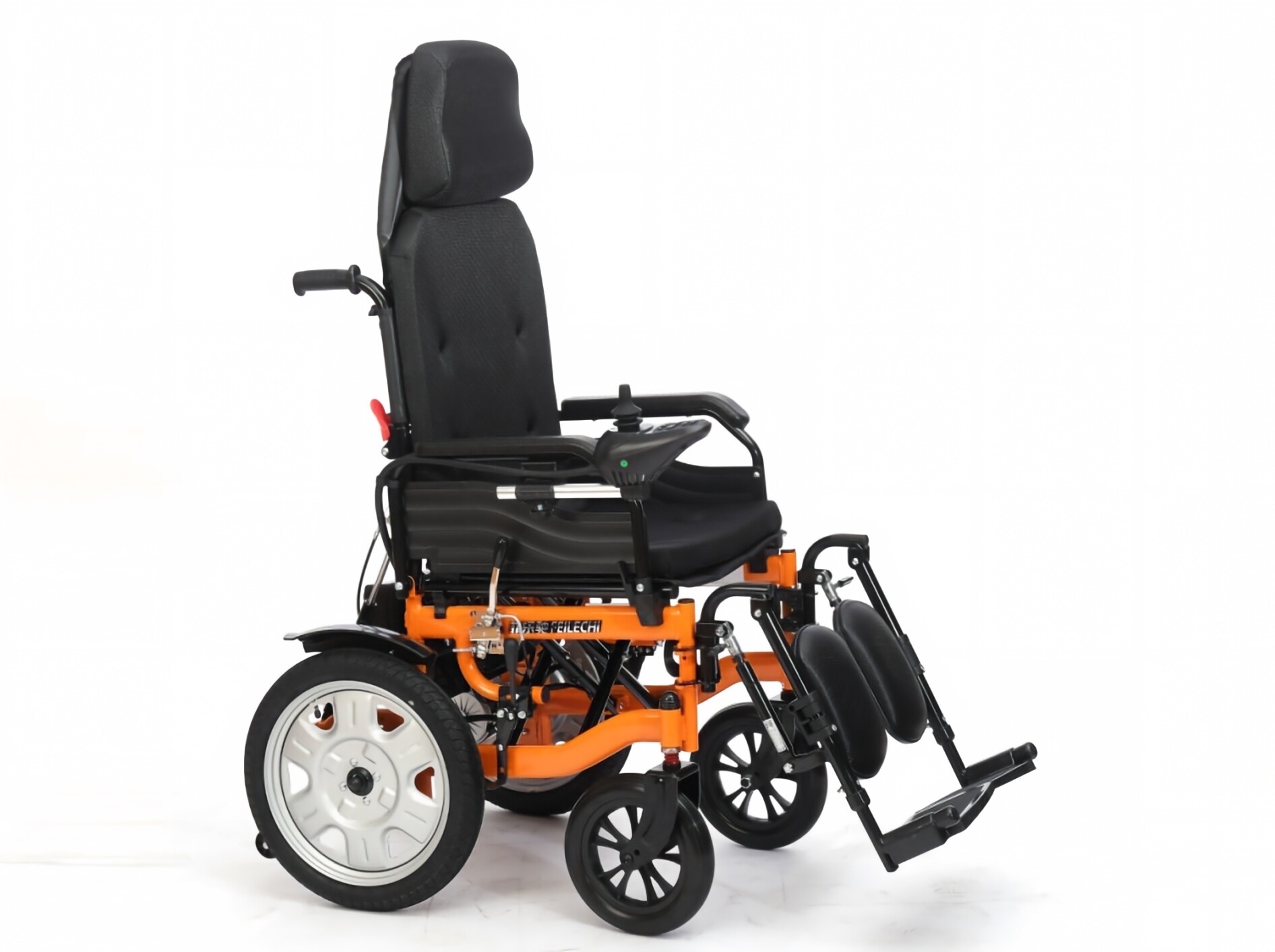 High-Back Reclining Wheelchair F310s-16 Orange/Light Black - Image 2