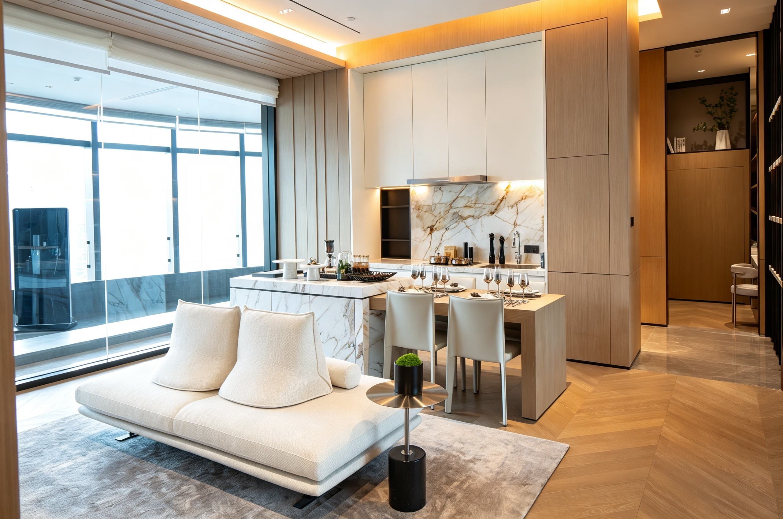 Zhuhai Hengqin Island Model Room | Minimalist Full-Home Showcase - Detail Images