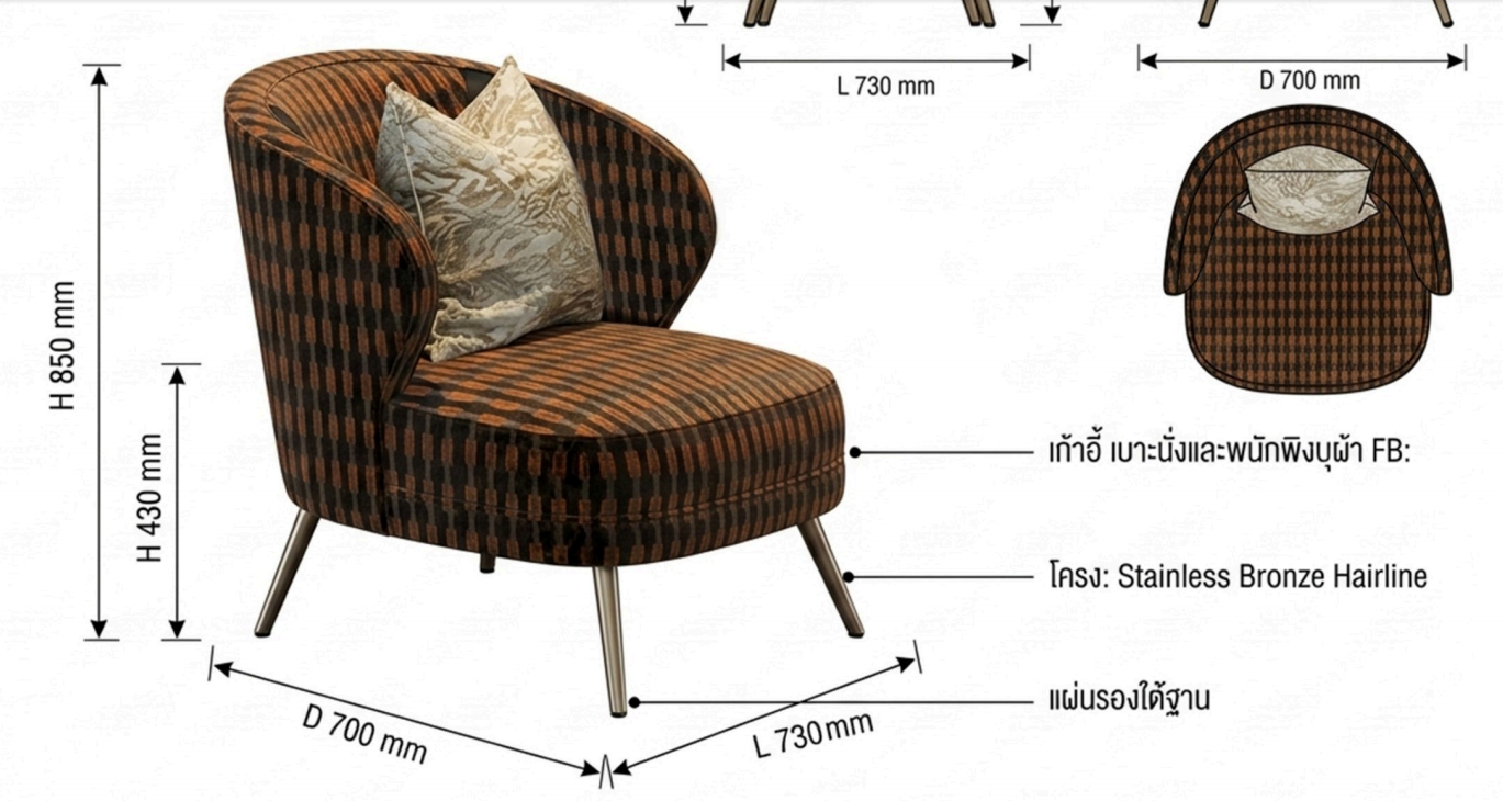 Koh Samui, Thailand Hotel Furniture Project: 350 SKUs totaling over 2000 pieces. Full process from design refinement to delivery completed in just 3 months.