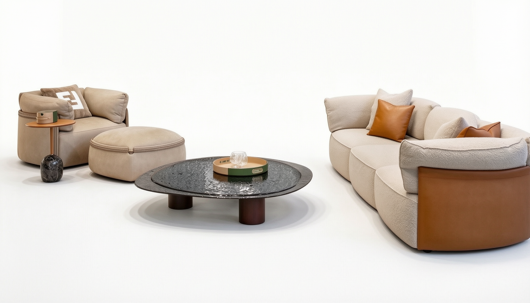 Fendi Curved Modular Sofa Set