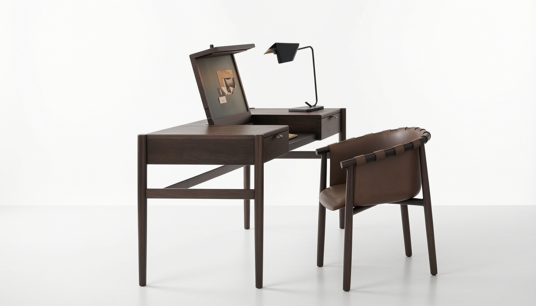 Fendi Desk with Leather Chair