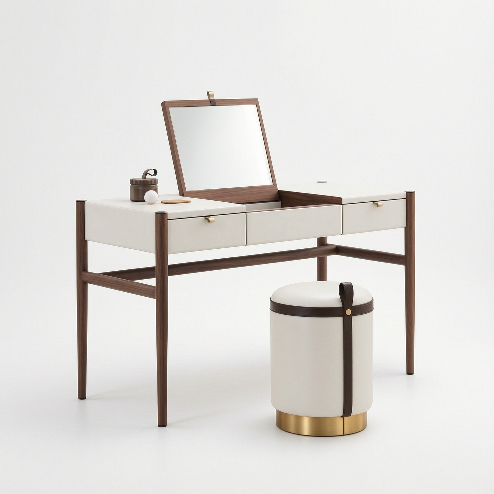 Fendi Vanity Mirror and Stool
