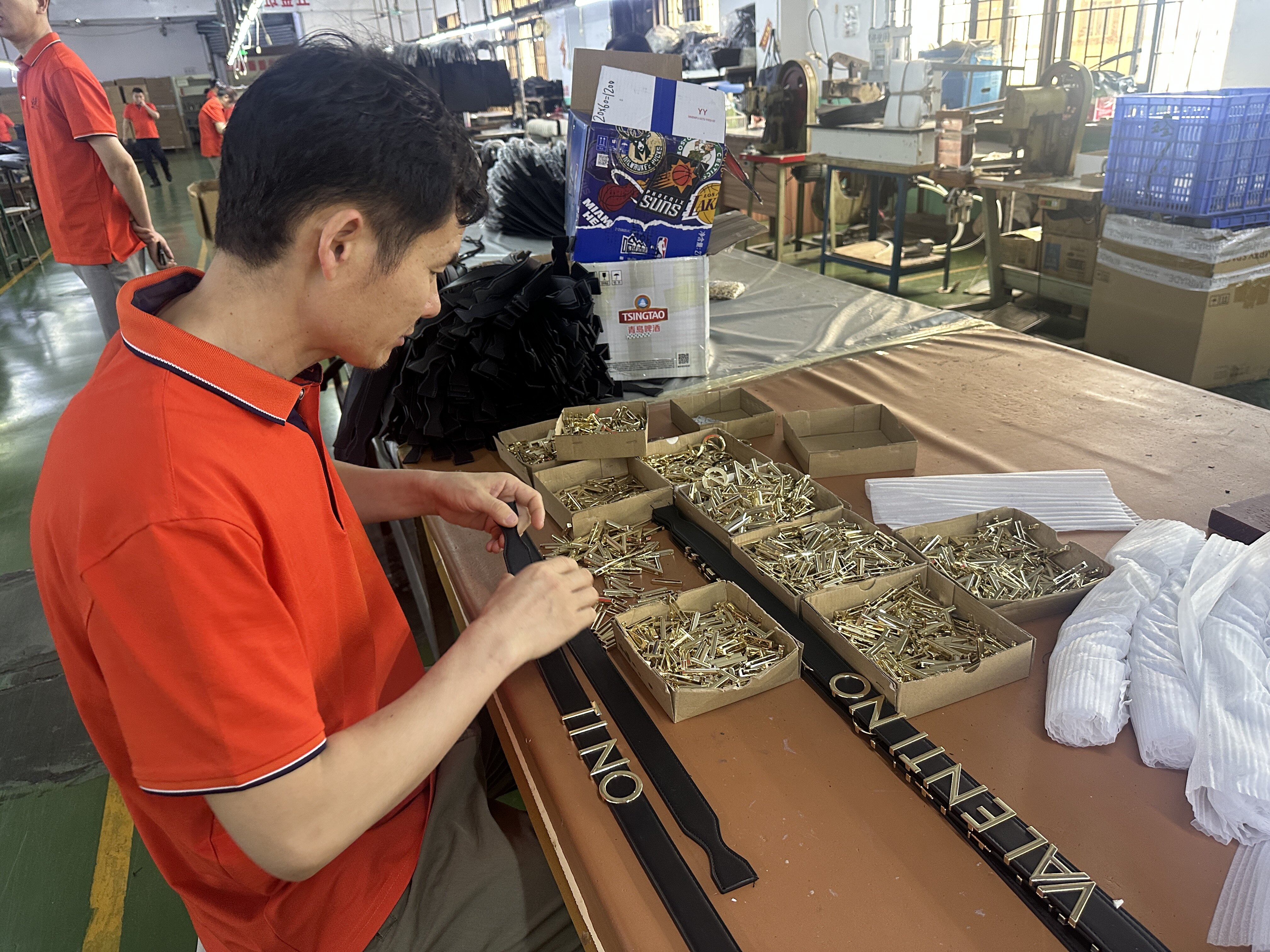 Hardware assembly - installing gold-tone metal fittings