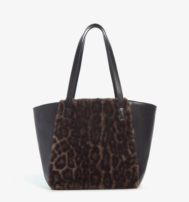Leopard Print Tote - premium leather tote bags manufactured by Weilin