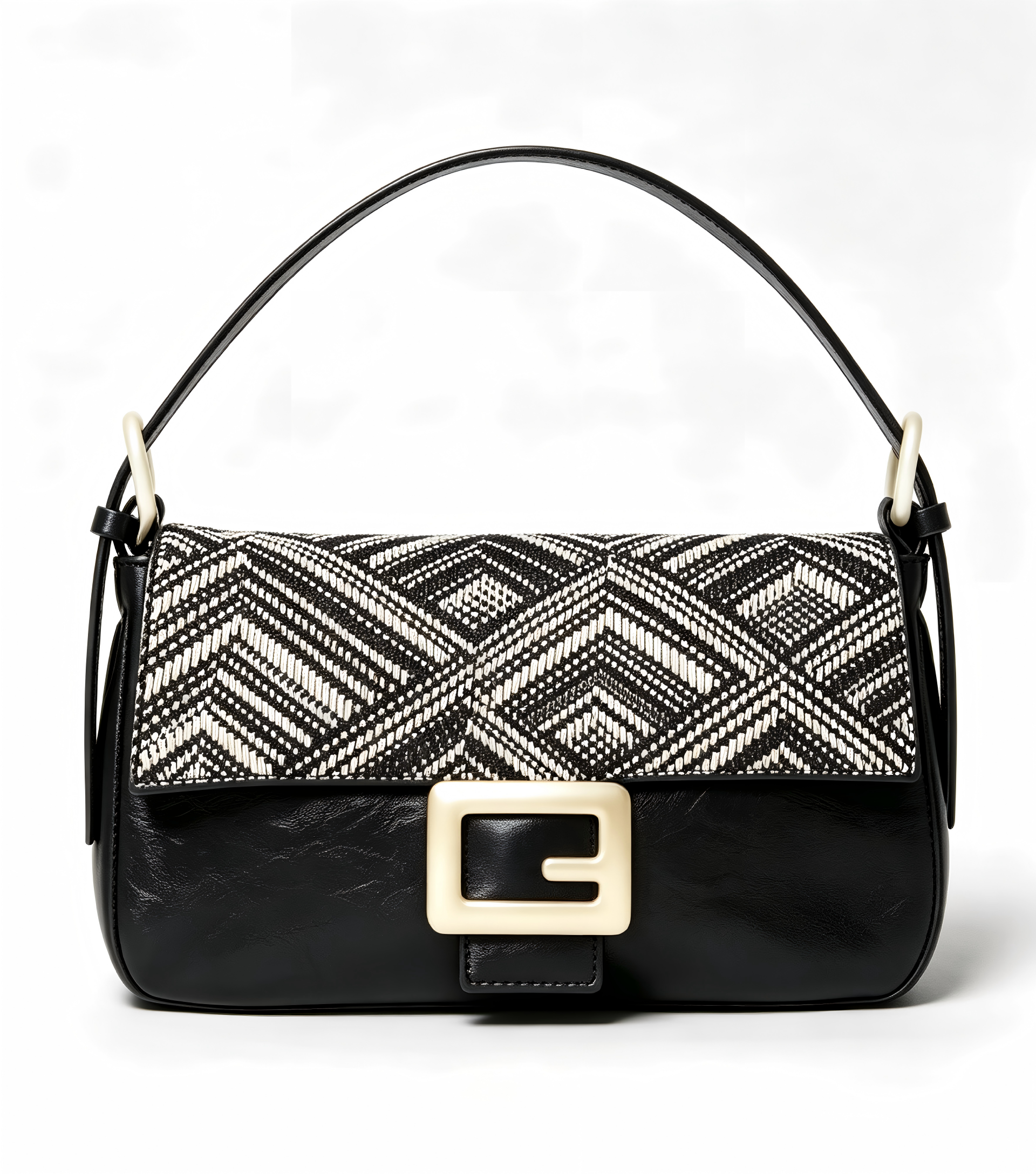 Woven Handle Shoulder Bag - premium leather shoulder bags manufactured by Weilin