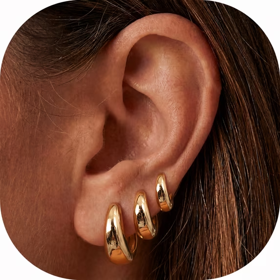 Twisted Diamond Hoop Earrings