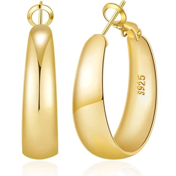 Pave Crystal Hoop Earrings