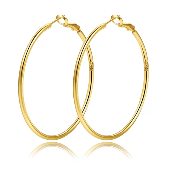 Sculptural Crescent Hoop Earrings
