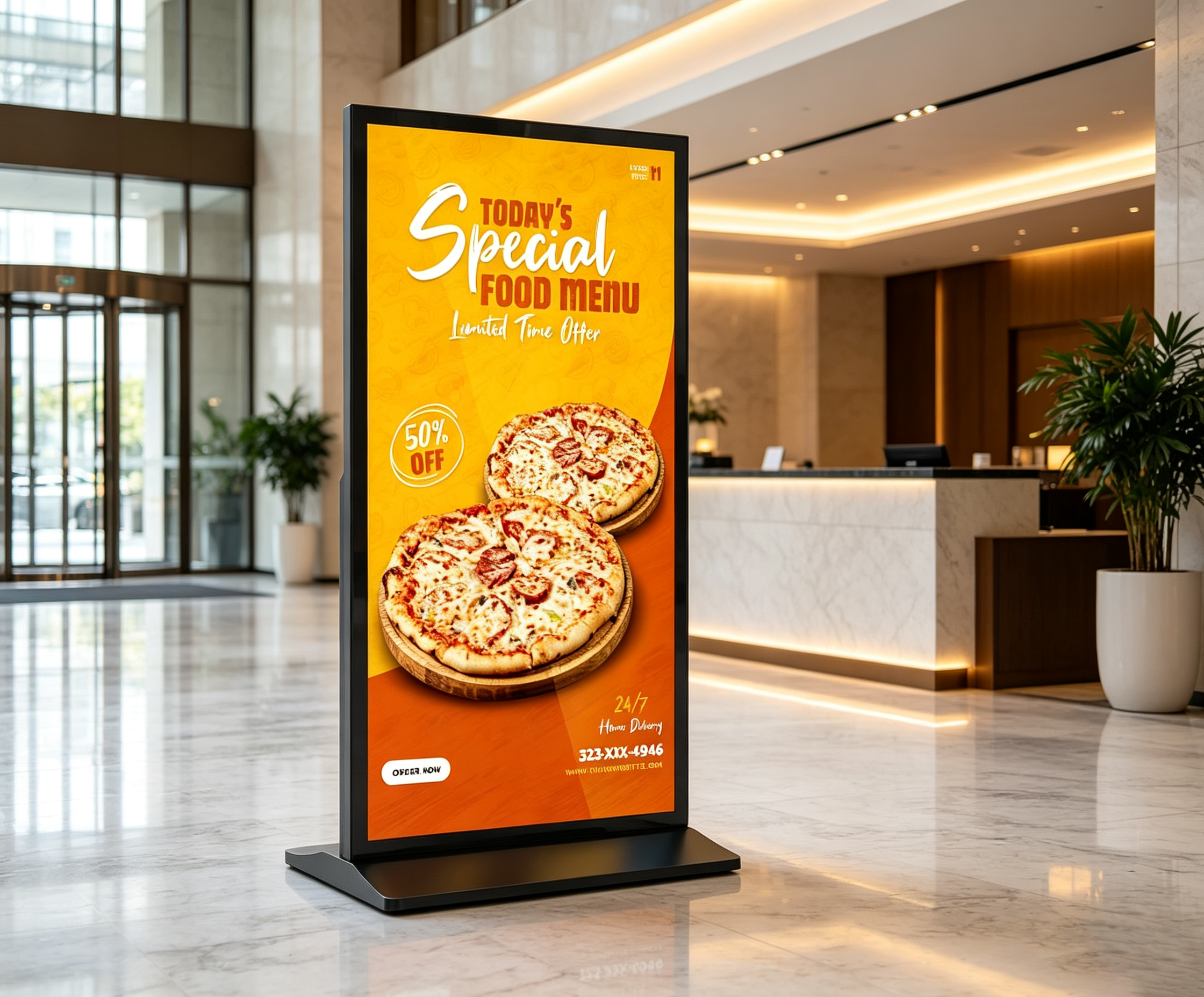Vertical Full-Screen Digital Signage