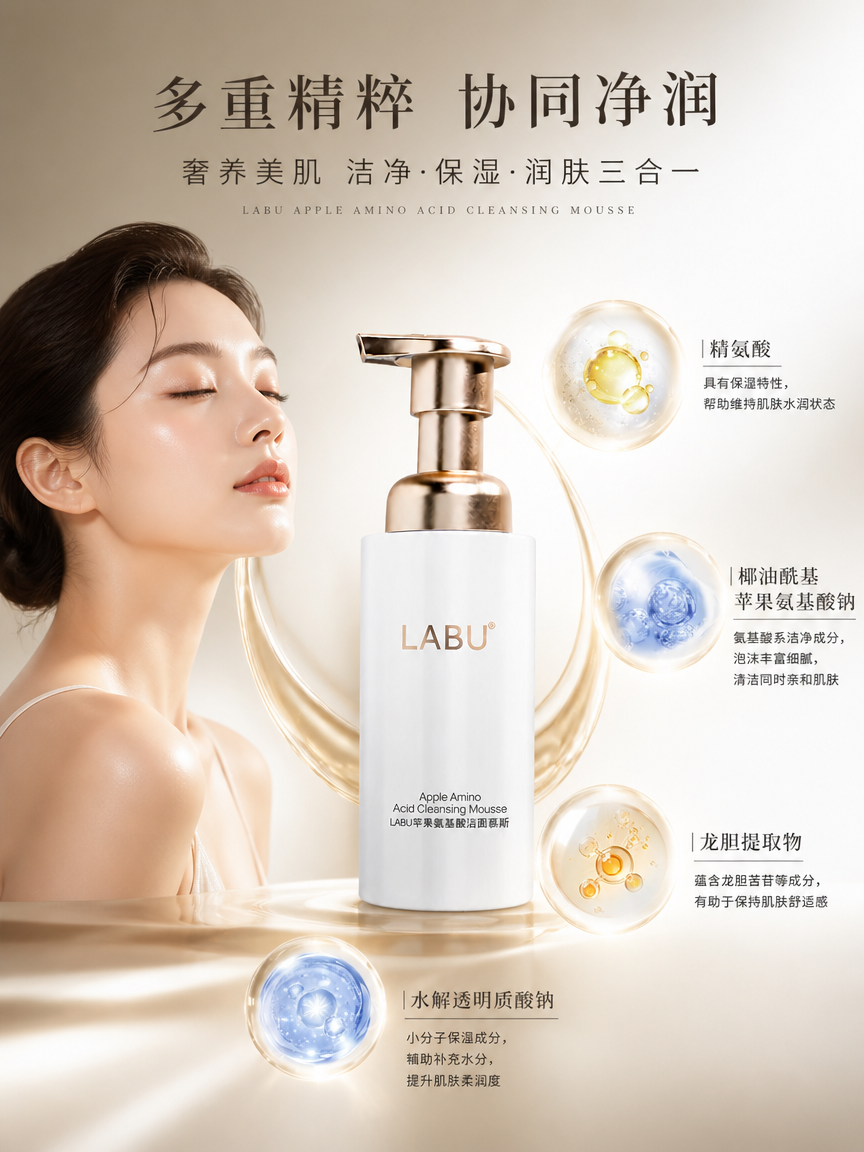 LABU苹果氨基酸洁面慕斯 - 图片2