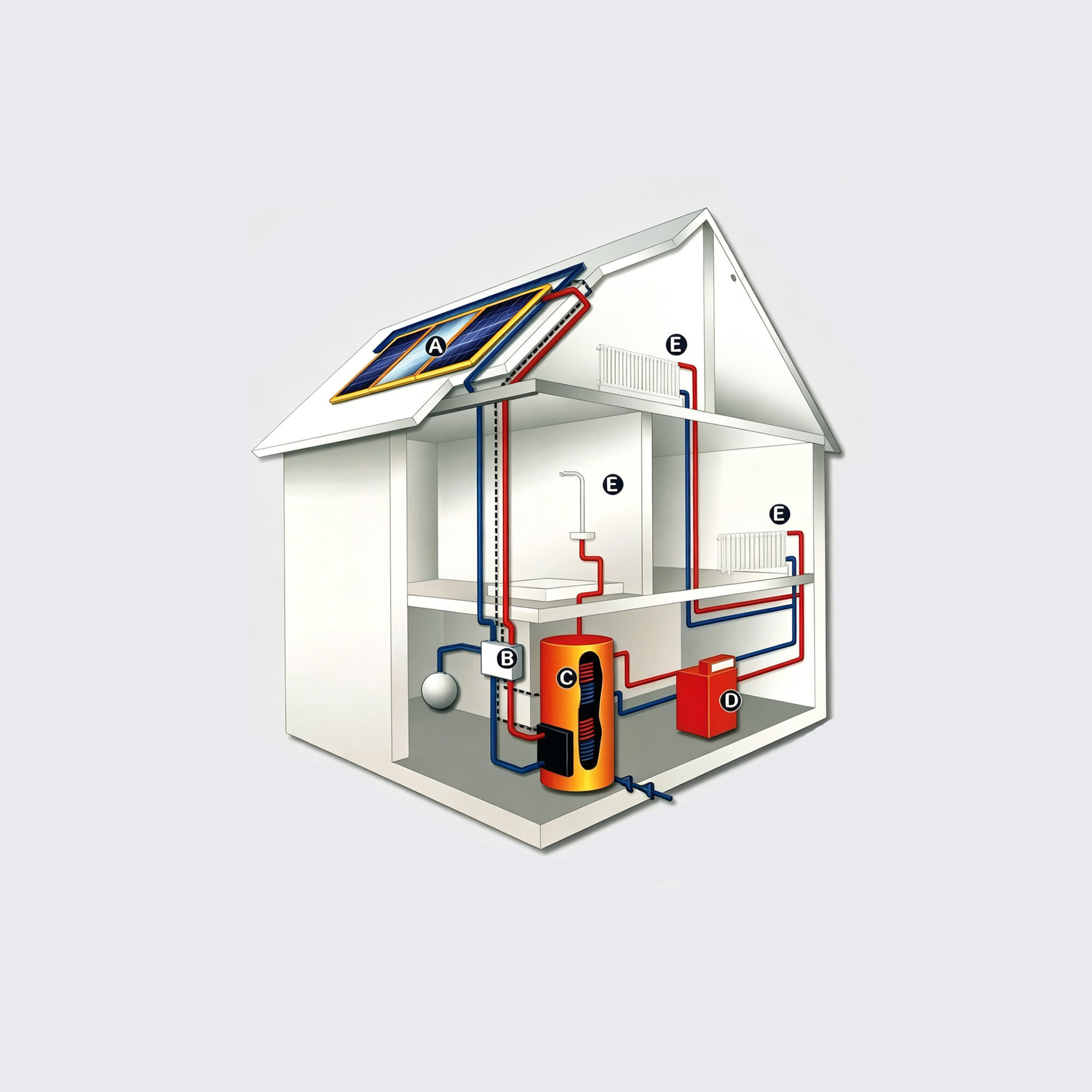 Flat-panel water heater