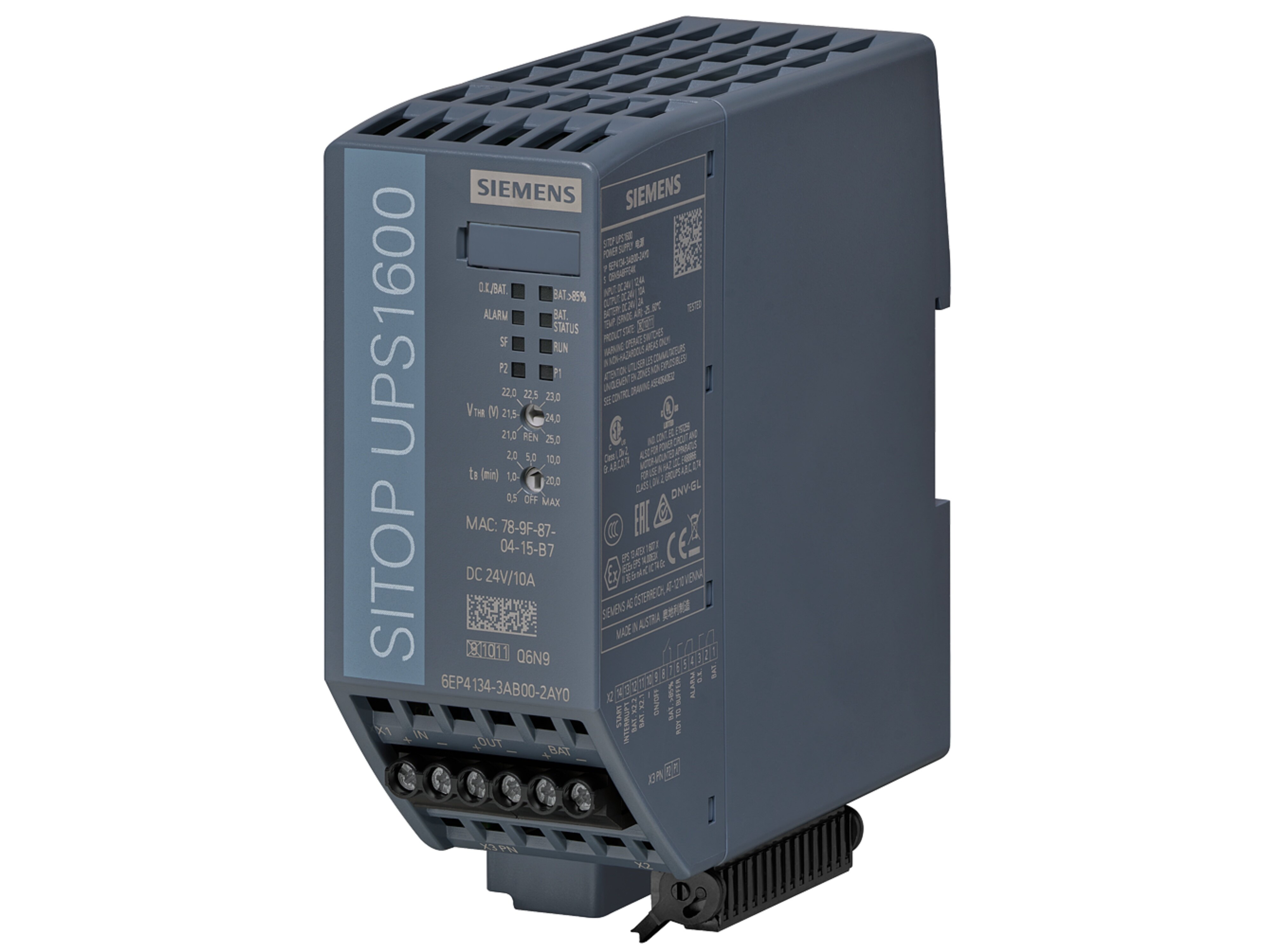 SITOP UPS1600 24V/10A 不间断电源模块（带 PROFINET 以太网接口）