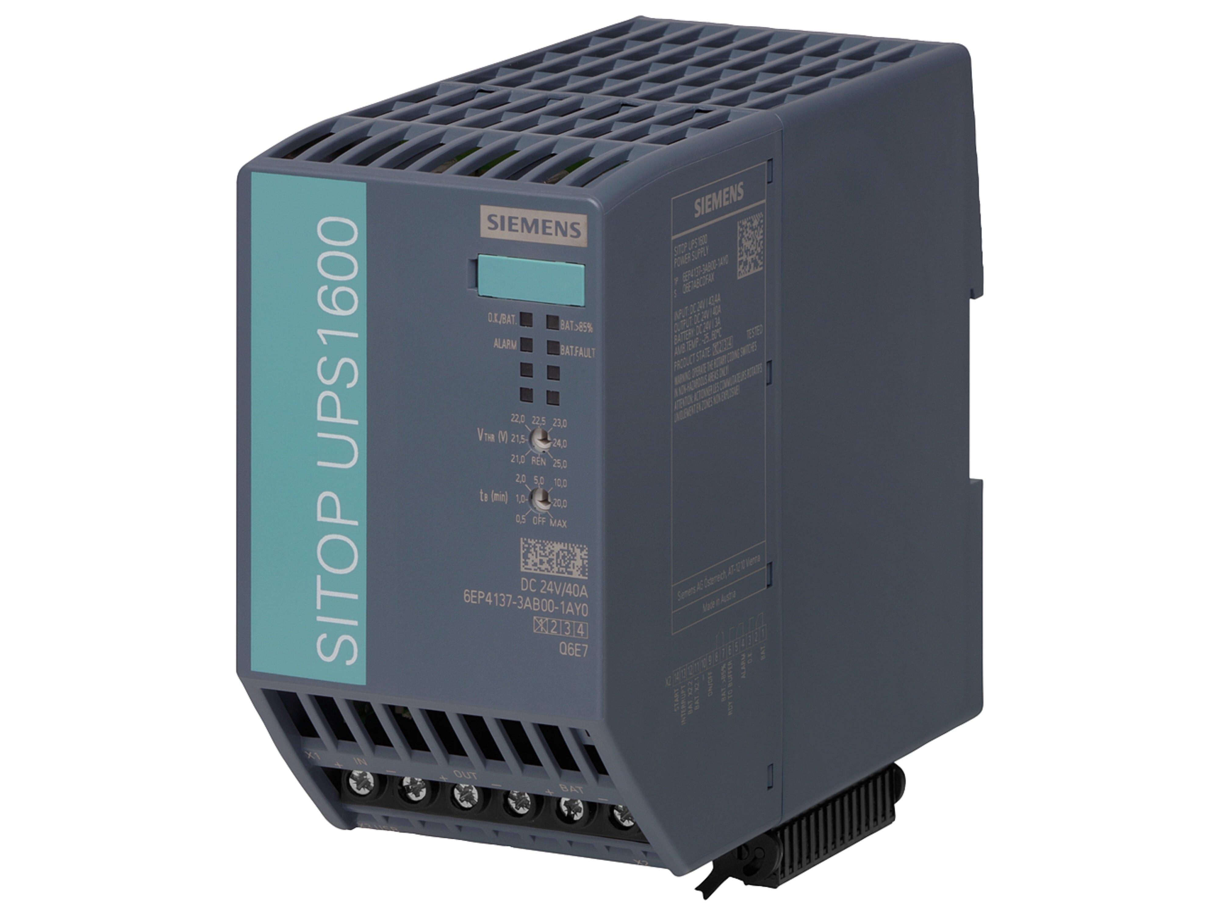 SITOP UPS1600 DC 不间断电源 24V/40A 带 USB 接口