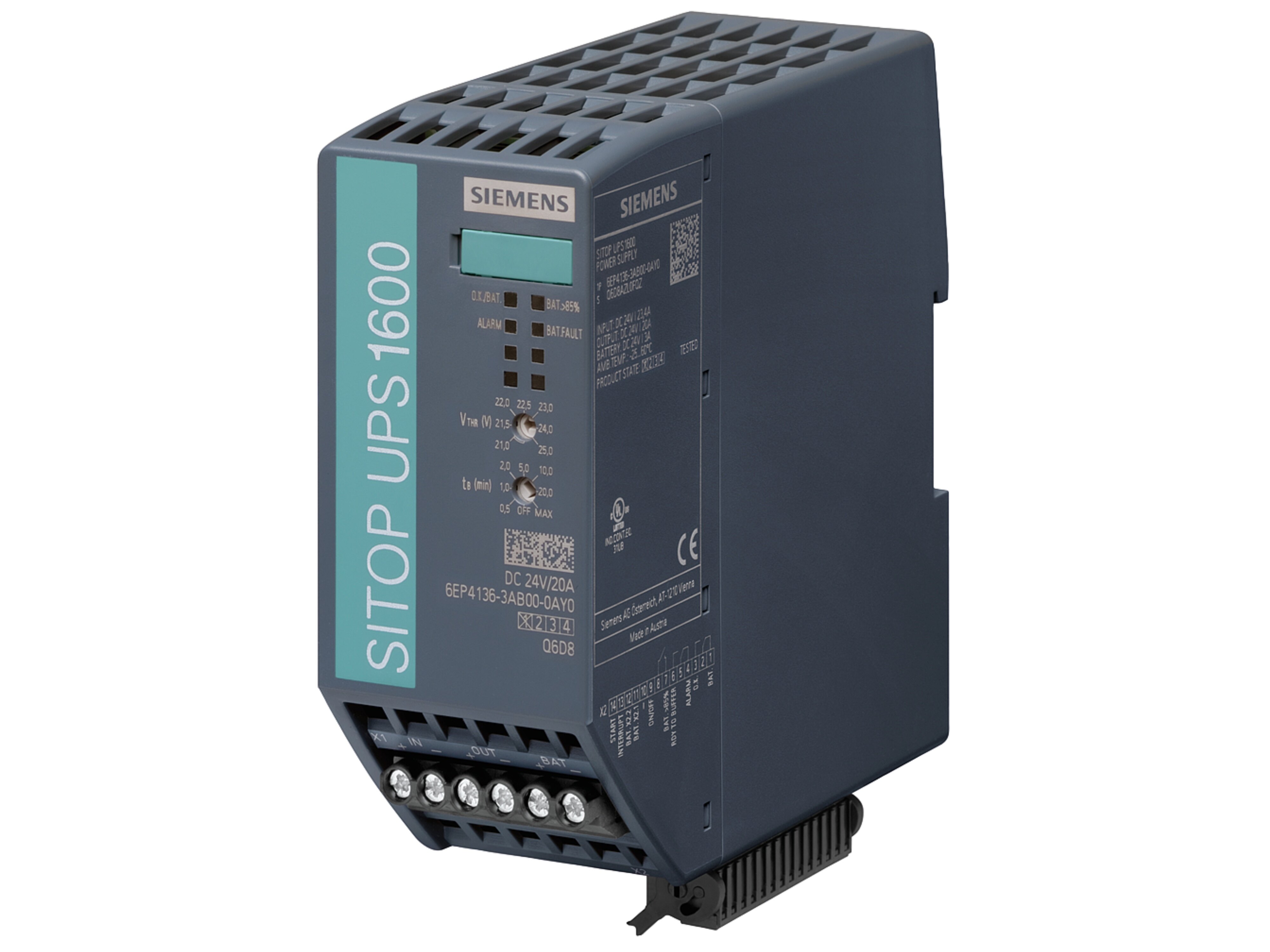 SITOP UPS1600 DC-UPS 20A 直流不间断电源（带 USB 接口）