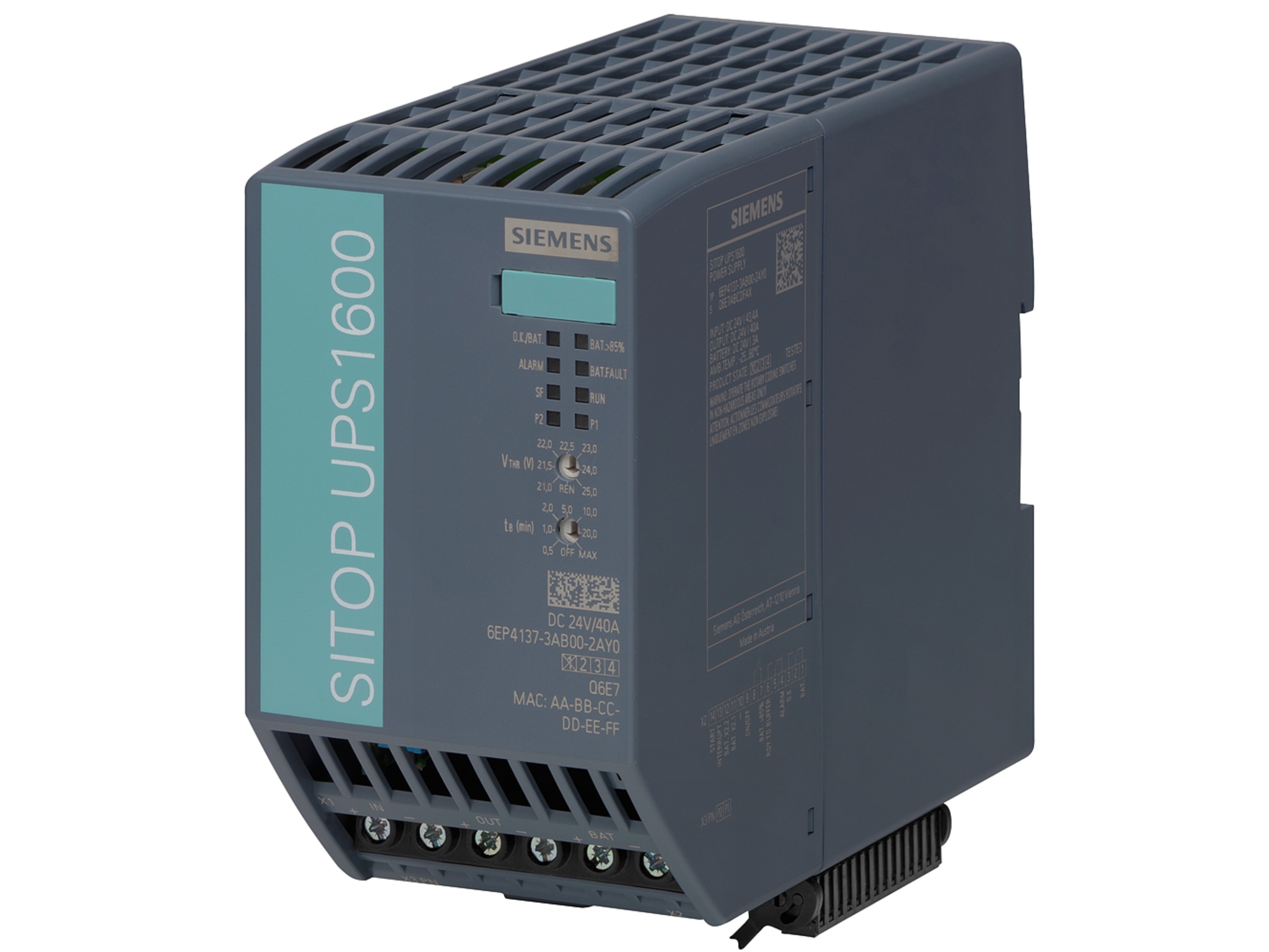 SITOP UPS1600 DC-UPS 40A 直流不间断电源（带 Profinet 以太网口）