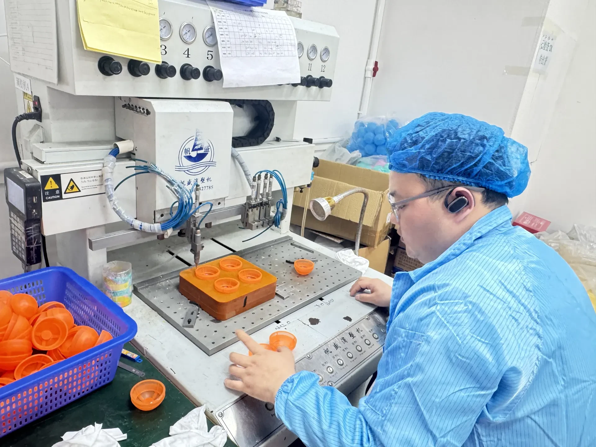 Processing of multi-color and monochrome silicone products
