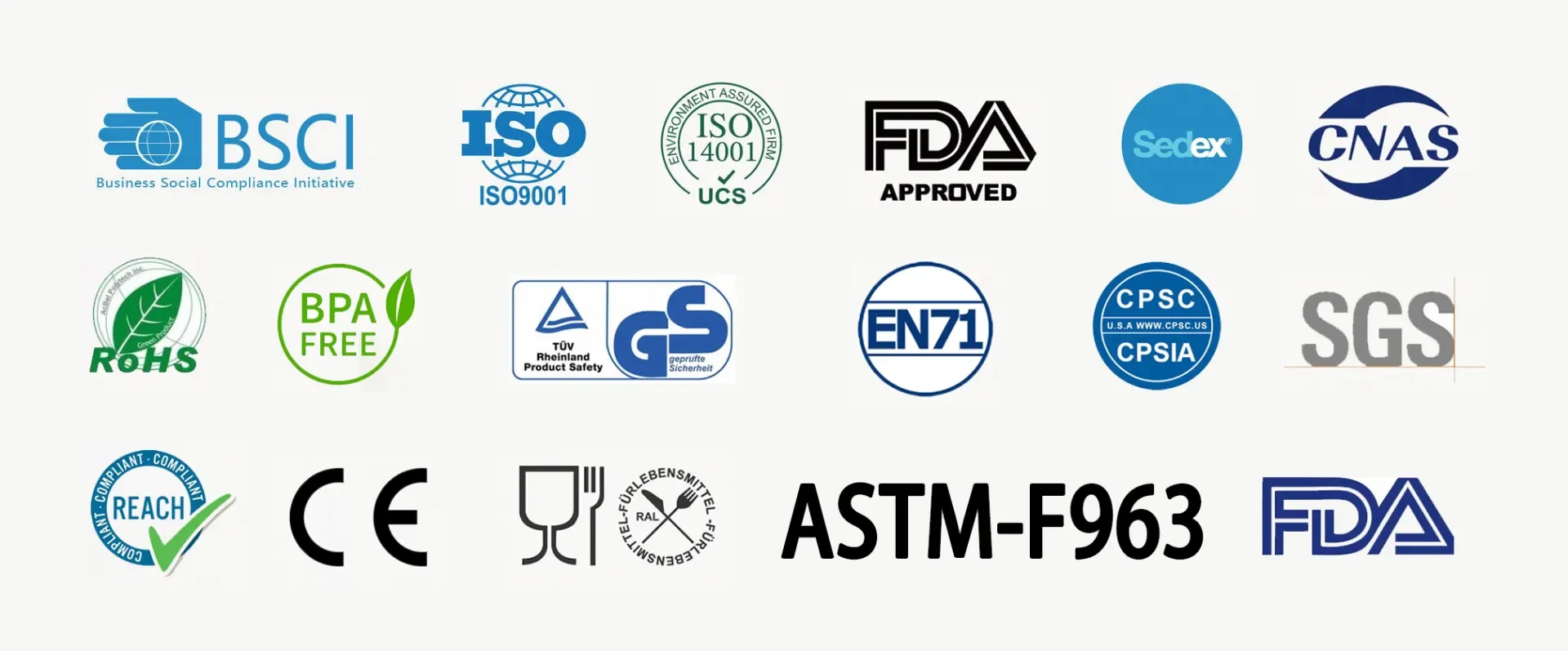 Compliance certificates and laboratory test reports for silicone products