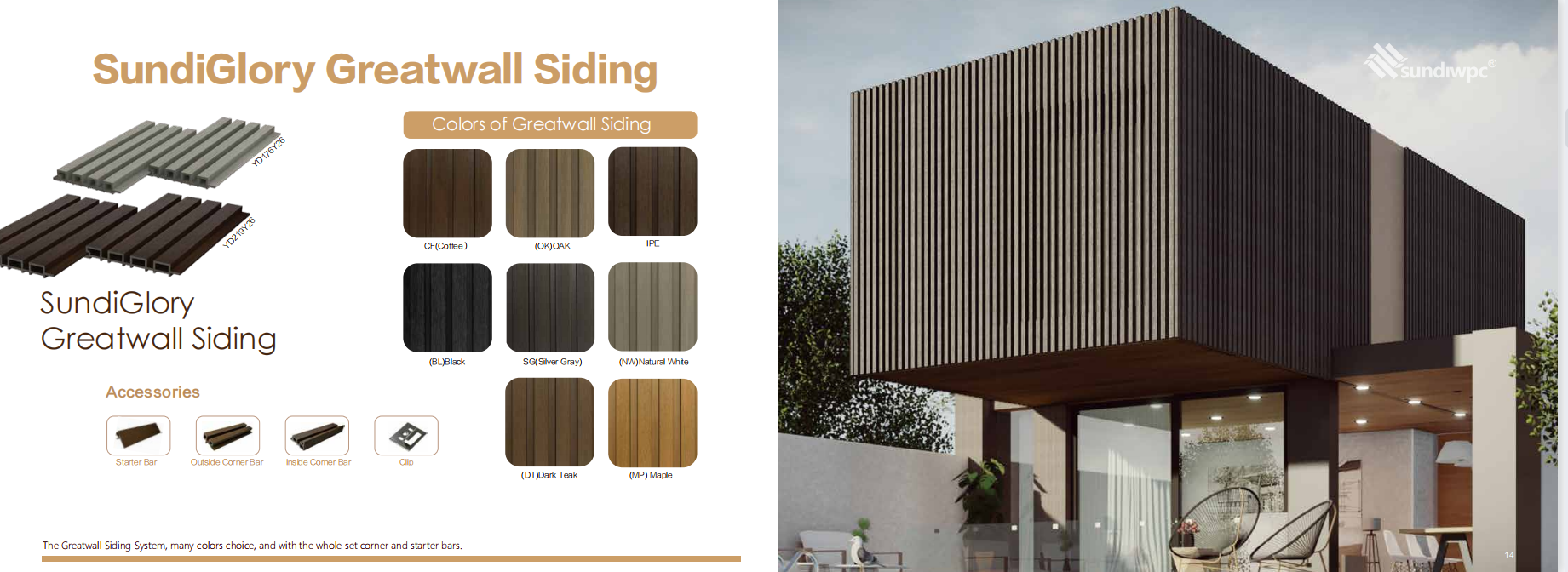Outdoor WPC Wall Panel - Waterproof UV Resistant Insect Proof
