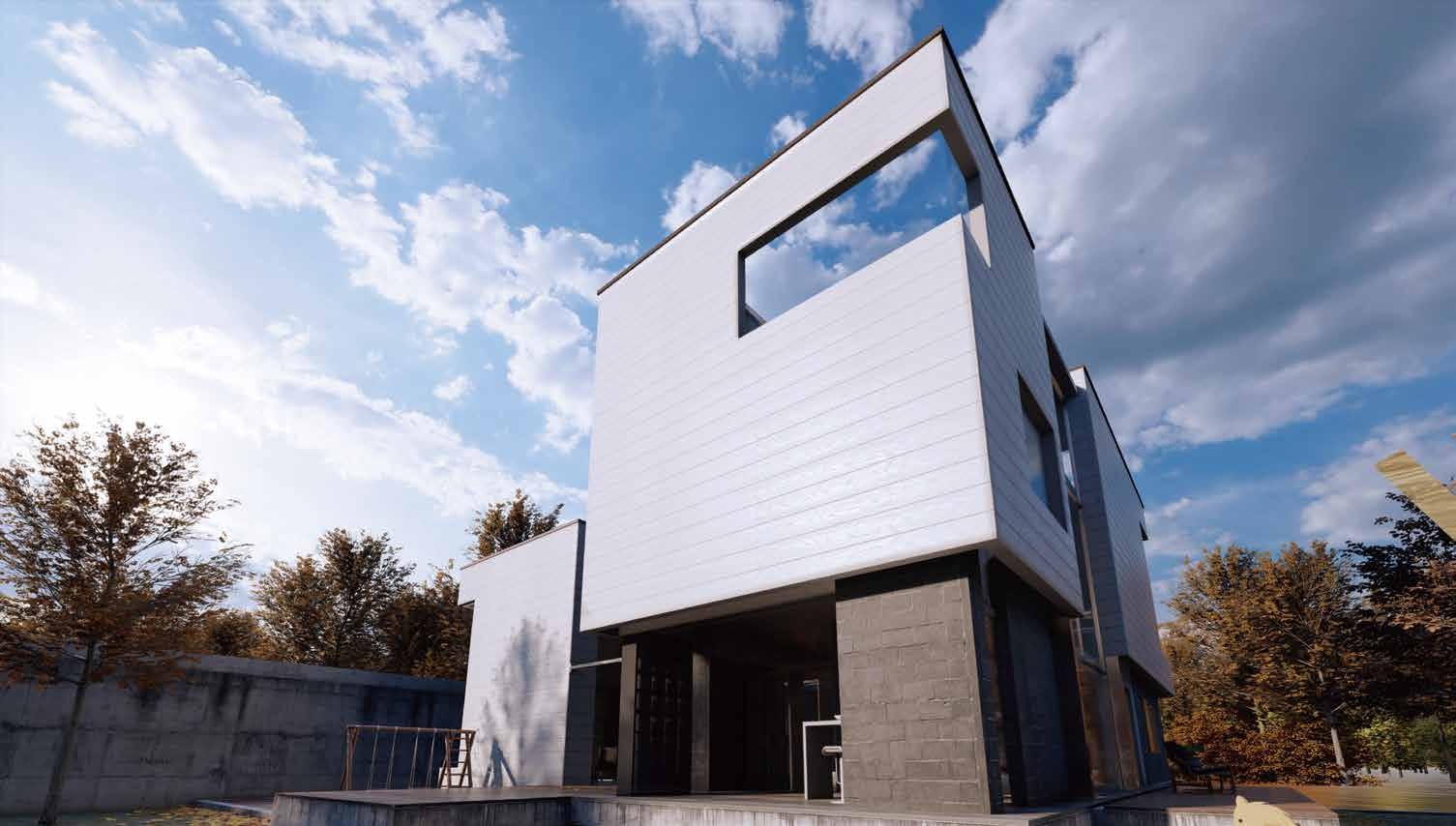 Hugrin WPC Wall Claddings flat wall panels waterproof long lift time easy maintain