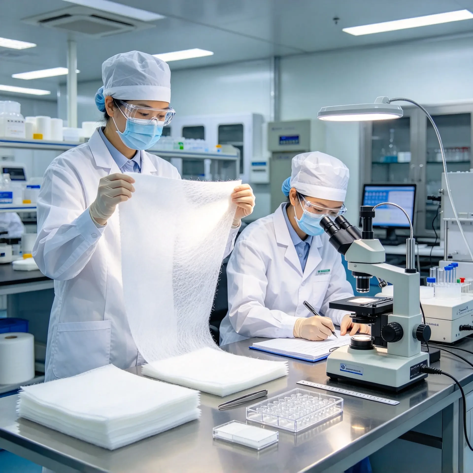 Spunlace nonwoven fabric roll inspection
