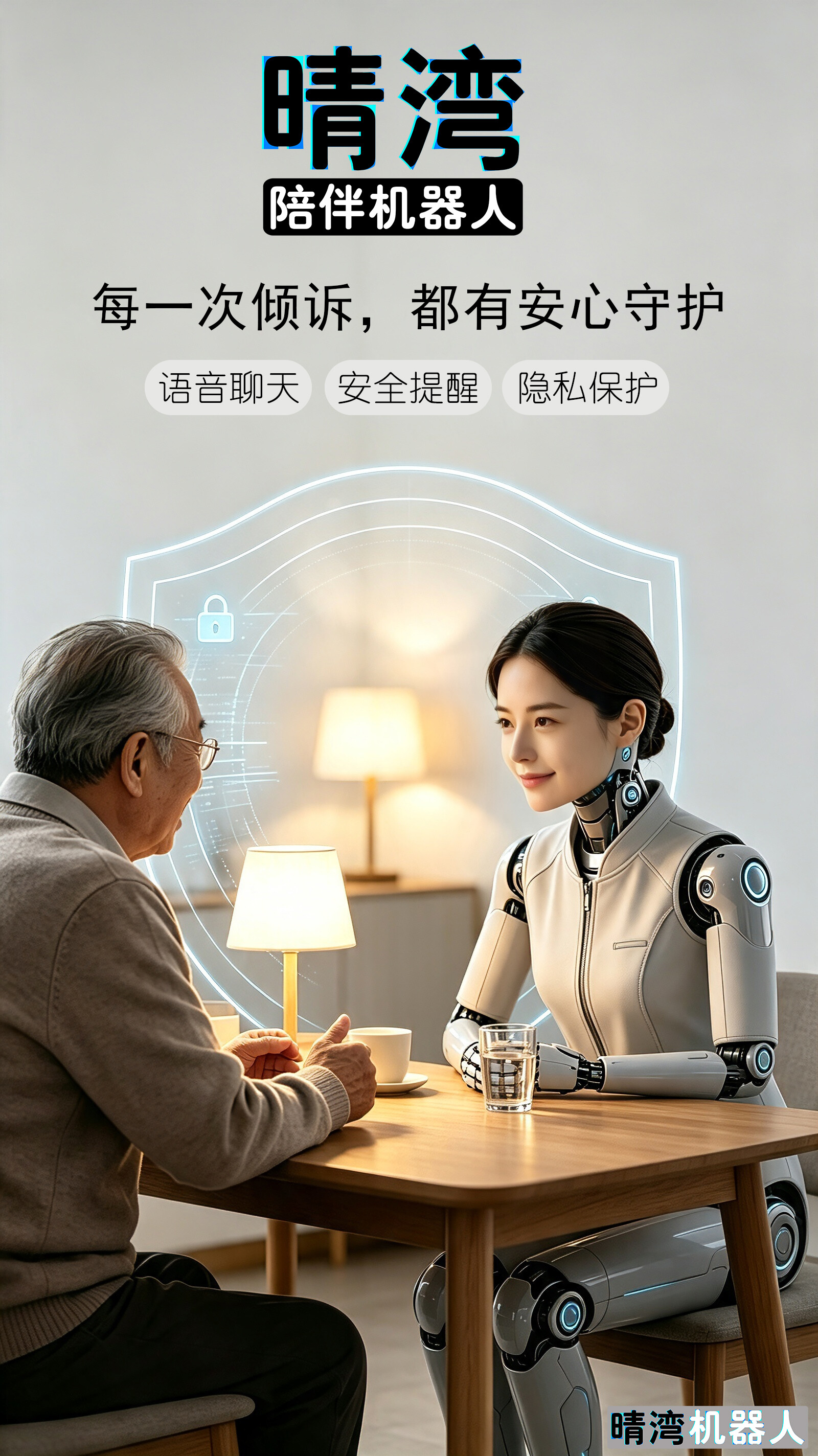 晴湾AI隐私安全陪伴机器人解决方案