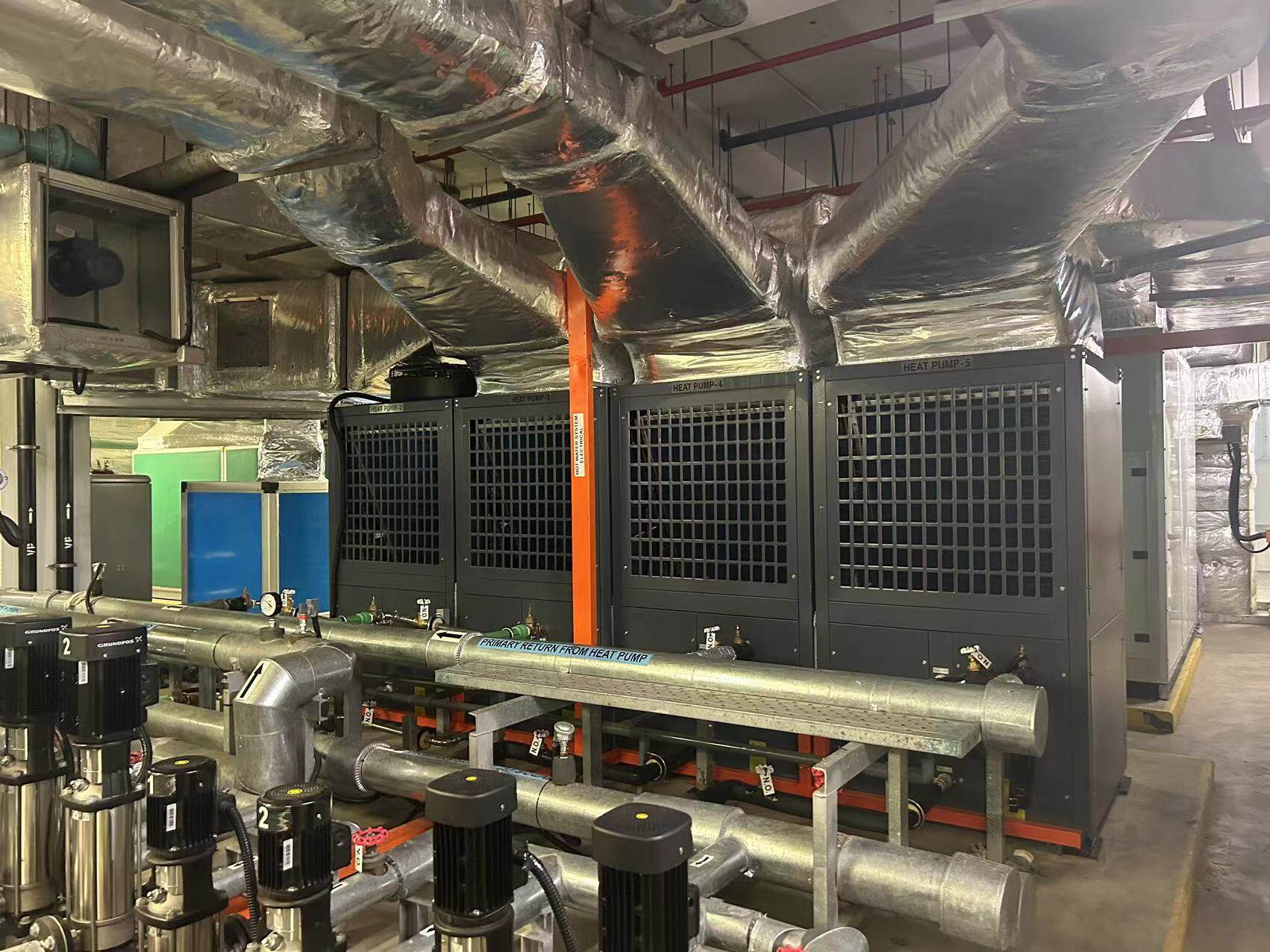Luxury Hotel Heating System180kw Customized Modular Commercial High temp Air source heat pump ( Top-blowing)