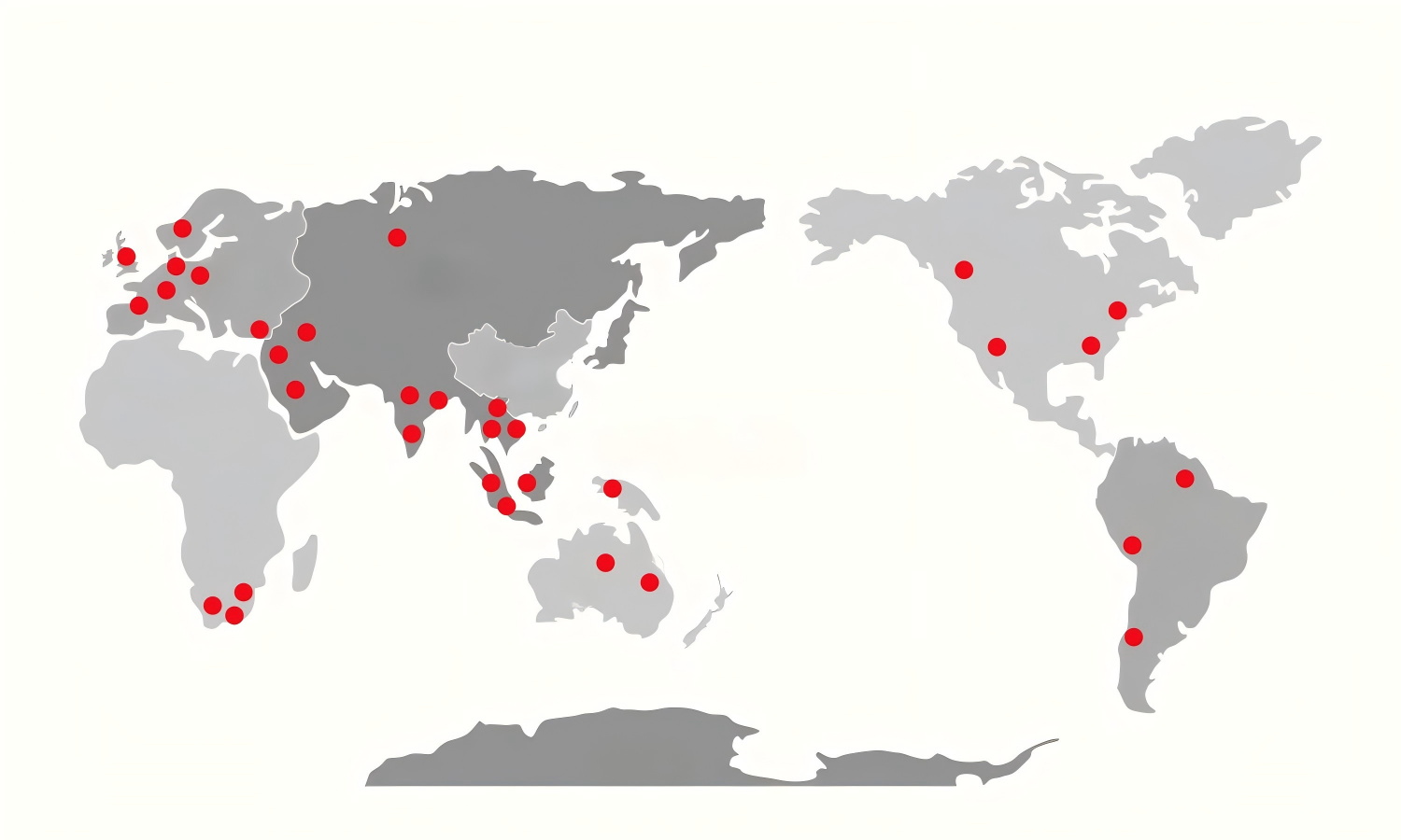 Worldwide Service Network Map