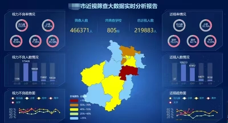 某市校园视力筛查项目