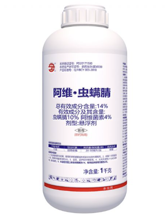 14% 阿维·虫螨腈悬浮剂