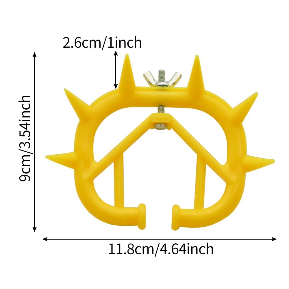 Cow Nose Thorn Plastic Calf Weaner Milk Sucking Preventer Calf Nose Ring Livestock Farm Tool Yellow 3