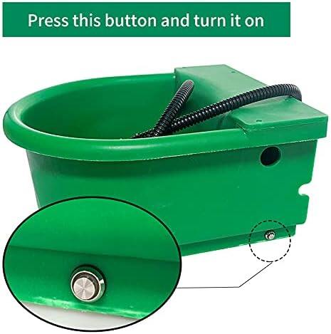 Automatic Heated Dog Water Bowl 1.3Gal 100W Outdoor for Chicken
US Plug chew‑proof Cord in Winter freezing temperatures water trough with float valve for Horses Sheep livestock Poultry 4