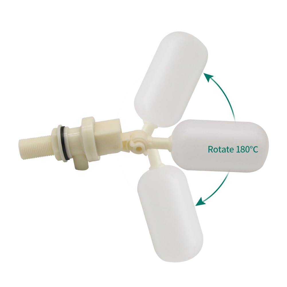 Float Valve 2Pcs Water Float Ball Automatic Water Level Control for Fish Aquarium Cattle Horse Pig Water Bowl Trough Tank 2