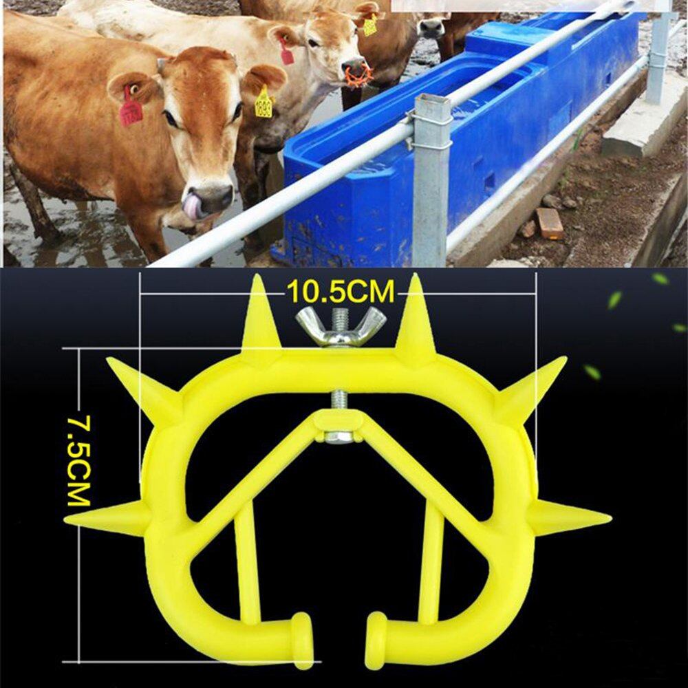 Cow Nose Thorn Plastic Calf Weaner Milk Sucking Preventer Calf Nose Ring Livestock Farm Tool Yellow 6