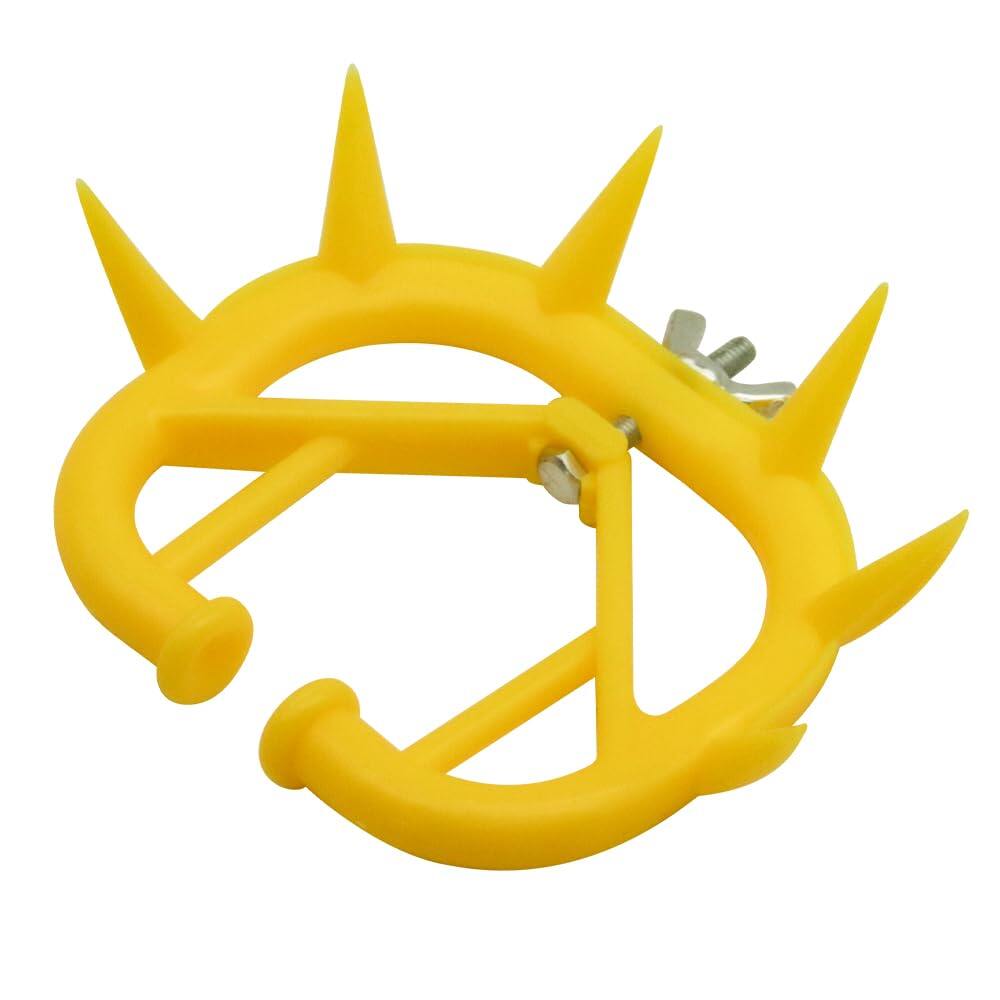 Cow Nose Thorn Plastic Calf Weaner Milk Sucking Preventer Calf Nose Ring Livestock Farm Tool Yellow 5