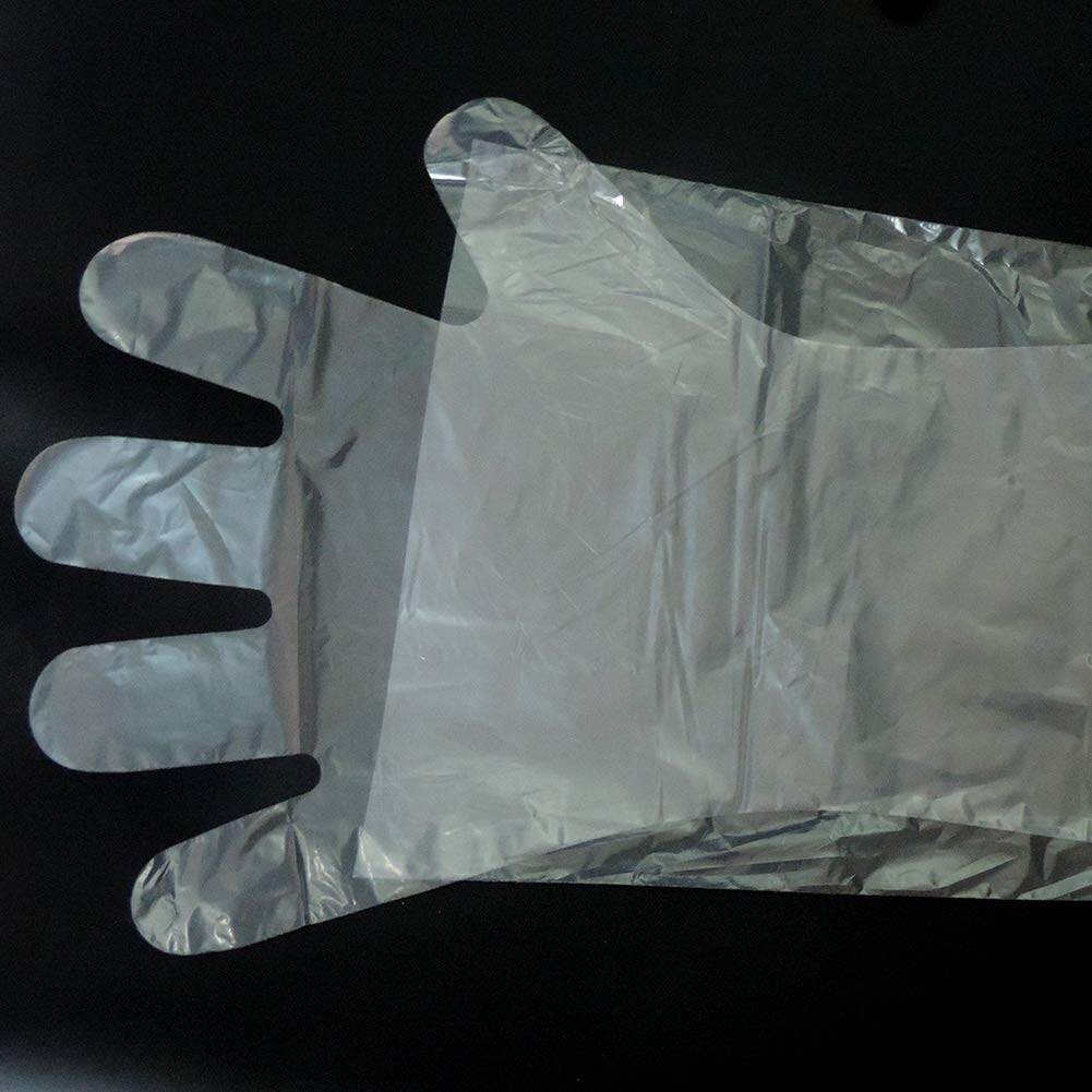 Long Disposable Gloves 100pcs Shoulder Length Long Arm for Veterinary Examination Protection Glove 4