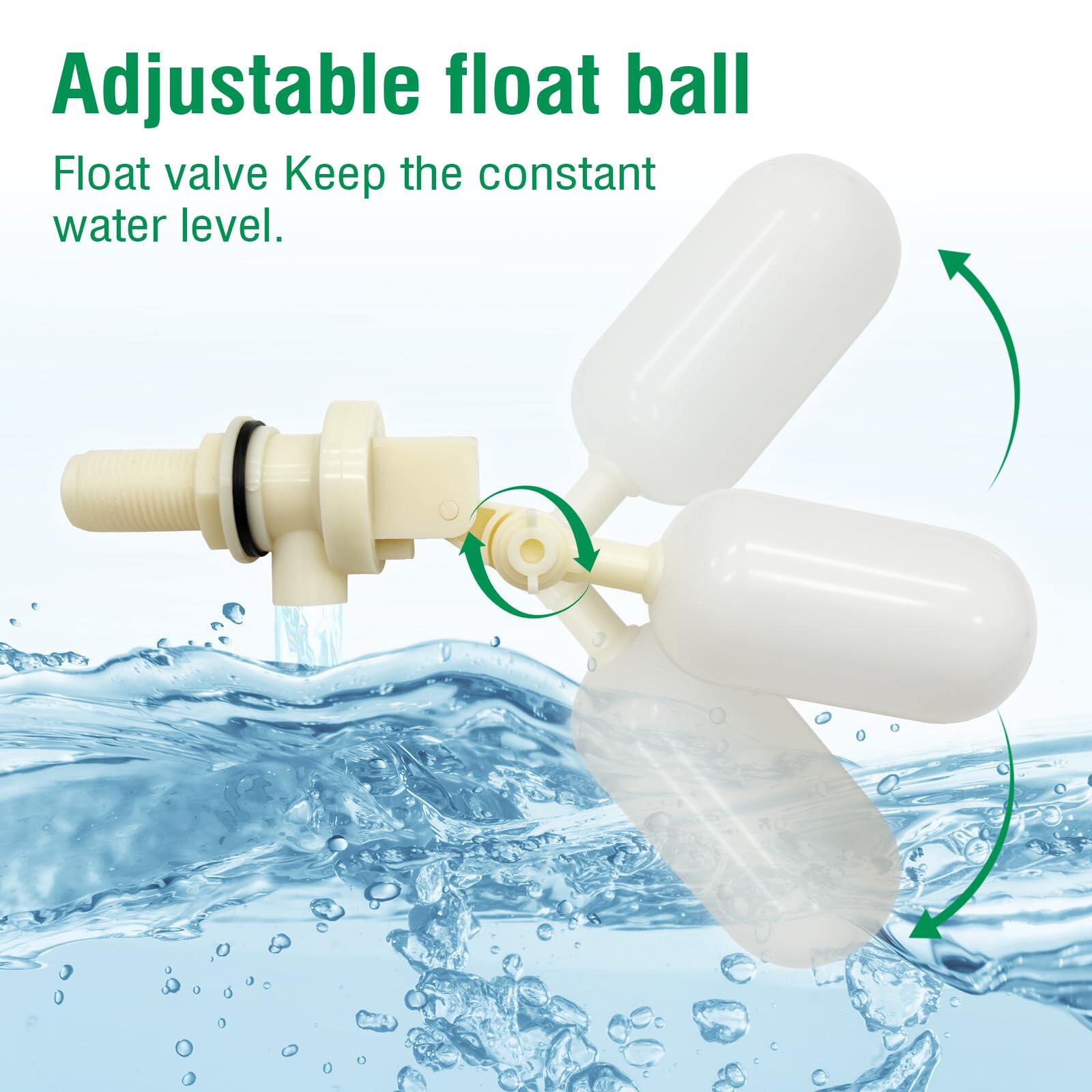 Stainless Steel Automatic Livestock Waterer with Float Valve & Water Hose Self Filling Automatic Animal Drinking Water Bowl, Wall Mounted for Dogs,Horse,Calf,Chicken,Goat Livestock Animal Drinking 6