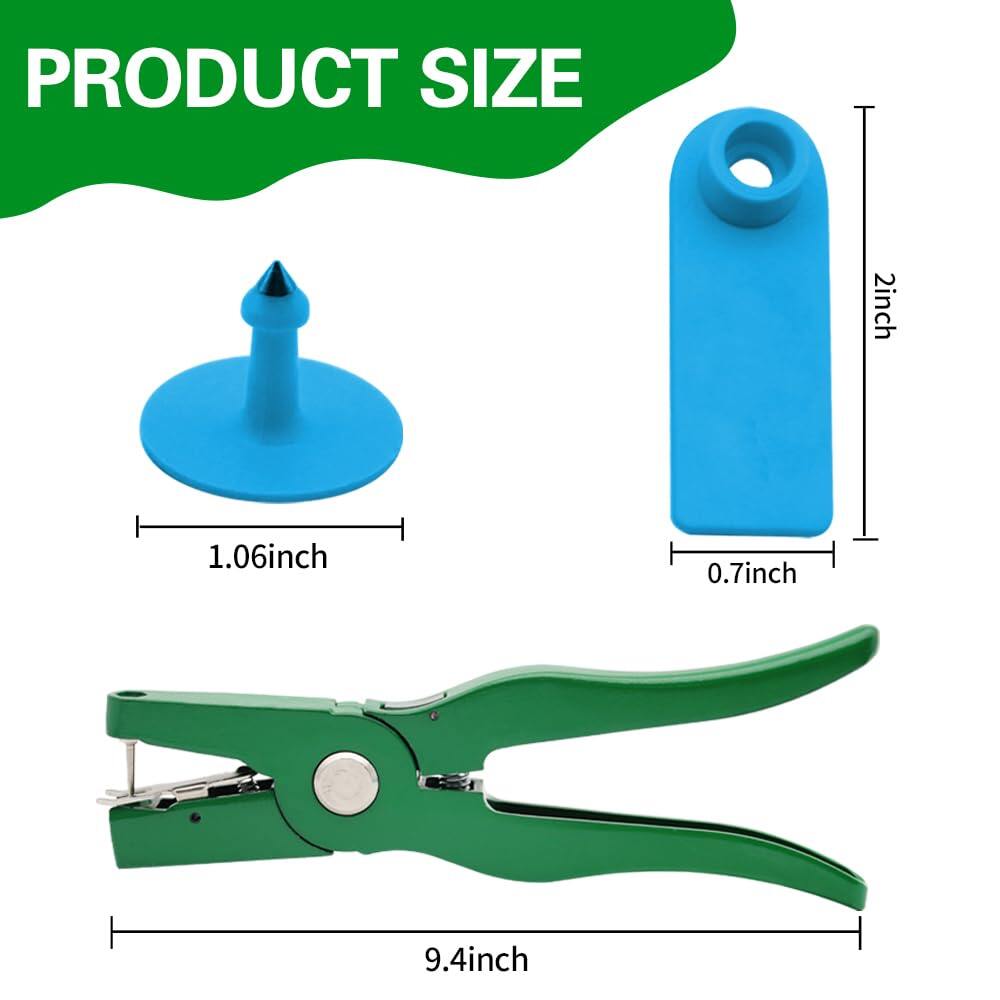 100Pcs Sheep Goat Ear Tags 001-100 Numbered Plastic with Applicator Pliers
Livestock Ear Tags for Goats Sheep Pigs, Animal Tracking Identification, Laser Printed for Easy Farm Management (Blue) 3