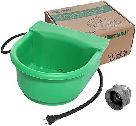 Automatic Heated Dog Water Bowl 1.3Gal 100W Outdoor for Chicken
US Plug chew‑proof Cord in Winter freezing temperatures water trough with float valve for Horses Sheep livestock Poultry