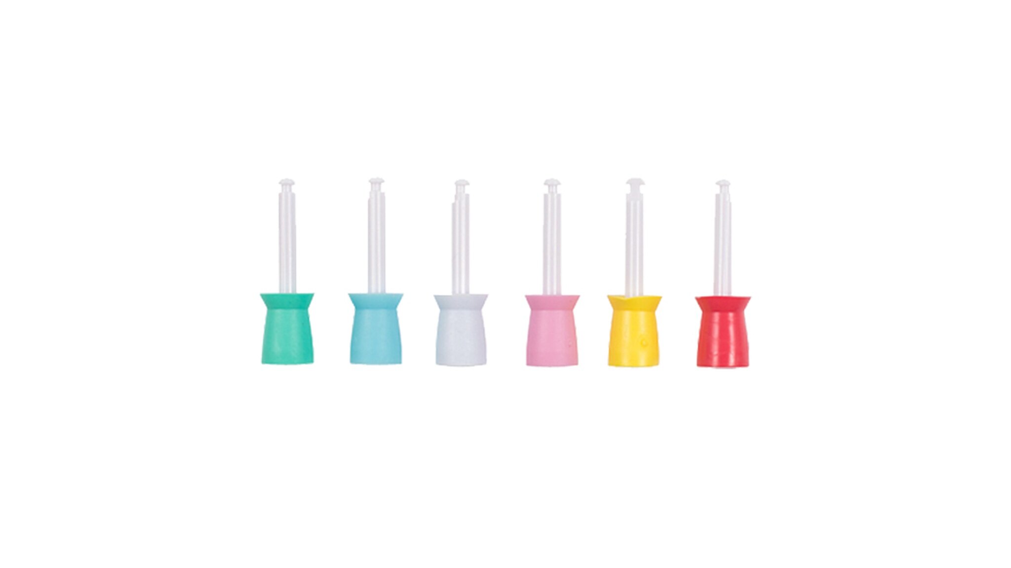 MacDent Dental Polishing Polish Prophy Cup Brush Latch Type 100 Pcs Plastic Handle