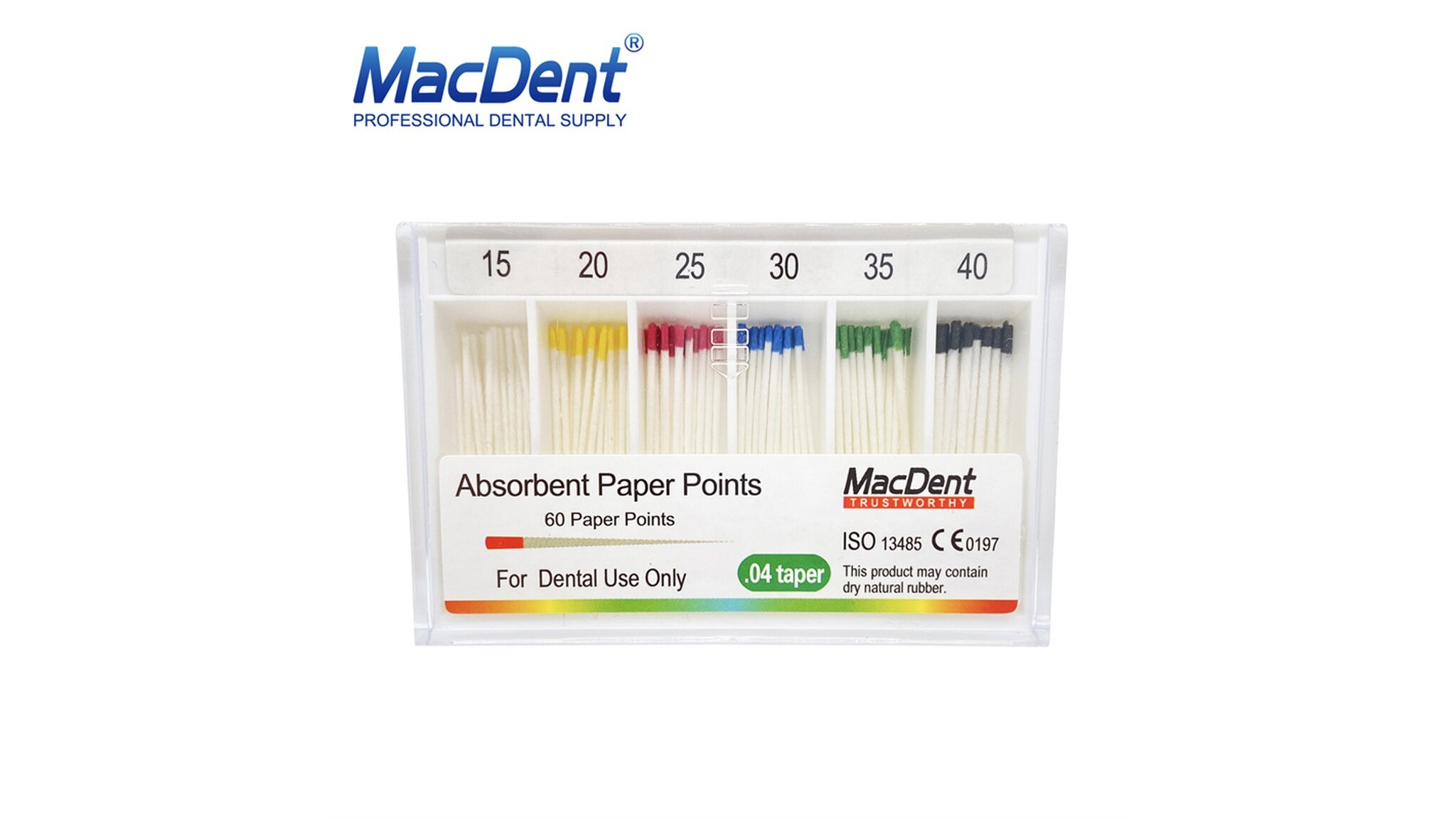 MacDent Dental Endodontic Endo Absorbent Paper Points (60pcs)