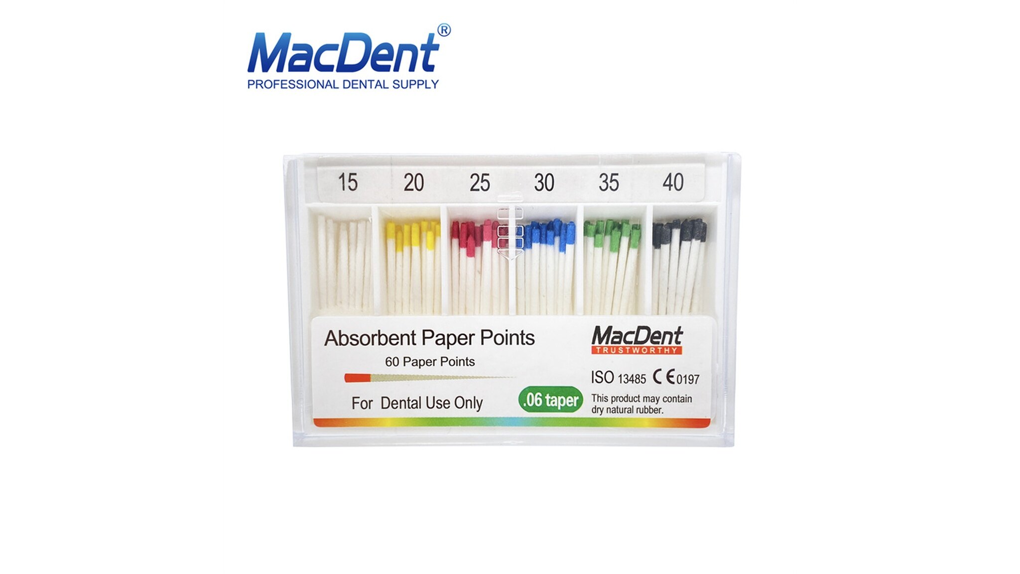 MacDent 0.06 Taper Dental Endodontic Absorbent Paper Points