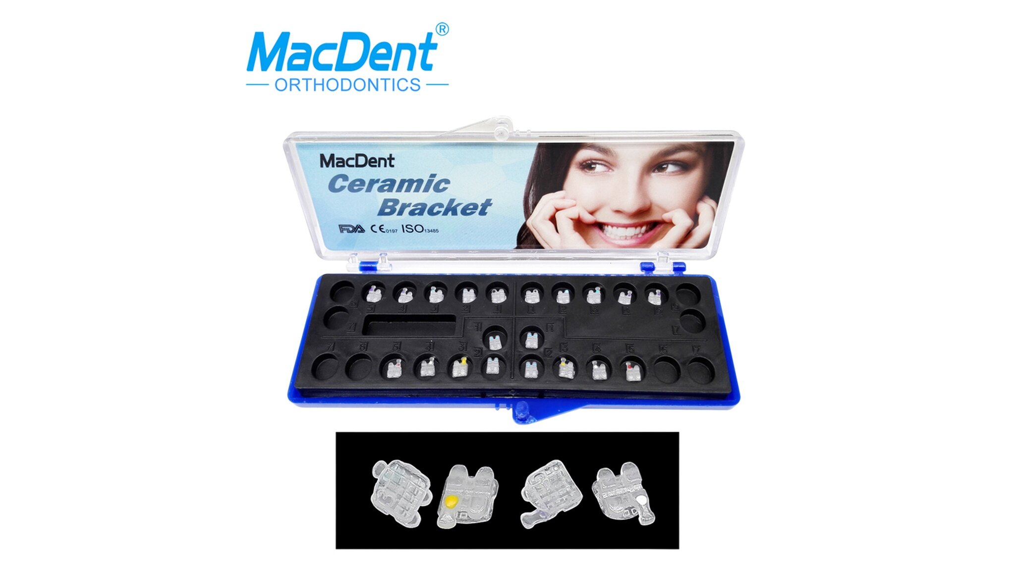 MacDent Dental Orthodontics Ceramic Mesh Base Bracket