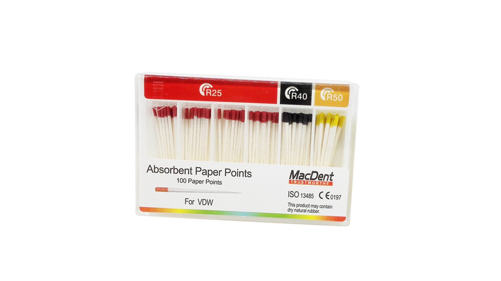 MacDent Dental Absorbent Paper Points For VDW R25 R40 R50